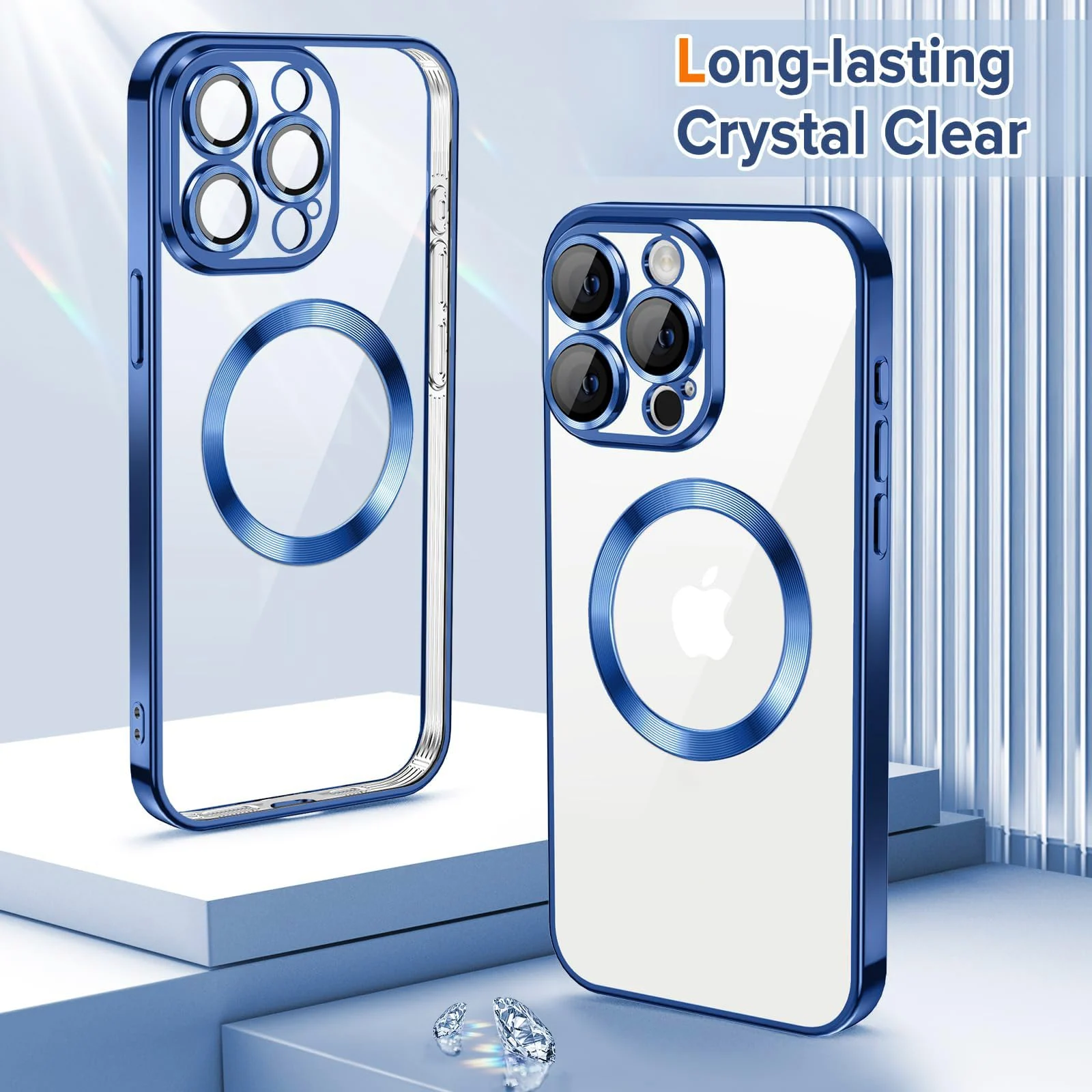 DL3 Mobilak Plated-Edge TPU Protective Case with Camera Protection for iPhone 11 Pro Max - Blue