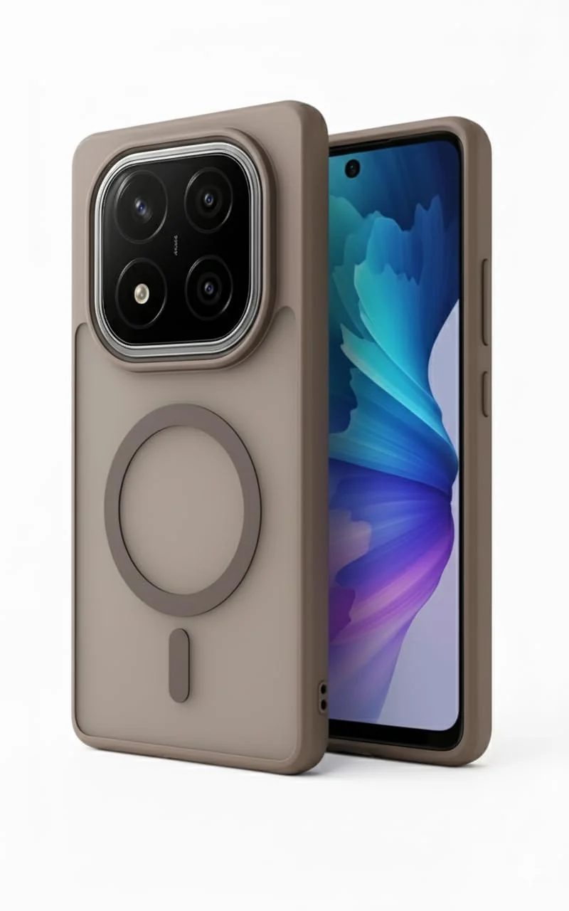 DL3 Mobilak TPU Protective Case for Xiaomi Redmi Note 14 Pro 5G / POCO X7 5G, Not compatible with MagSafe, Shock-absorbing protection, Scratch-resistant surface - Brown