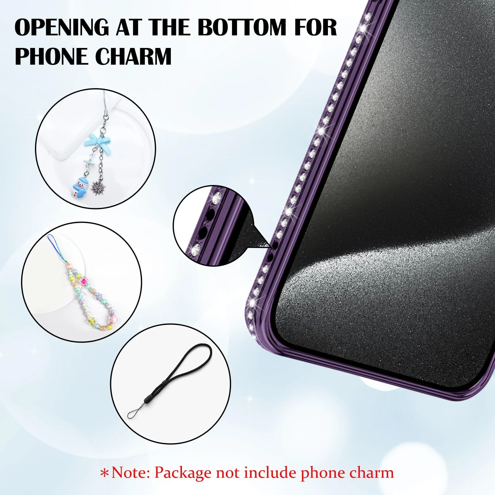 DL3 Mobilak MagSafe-Compatible Magnetic Case for iPhone 15 Pro with Camera Protection and Magnetic Car-Mount Support - Purple