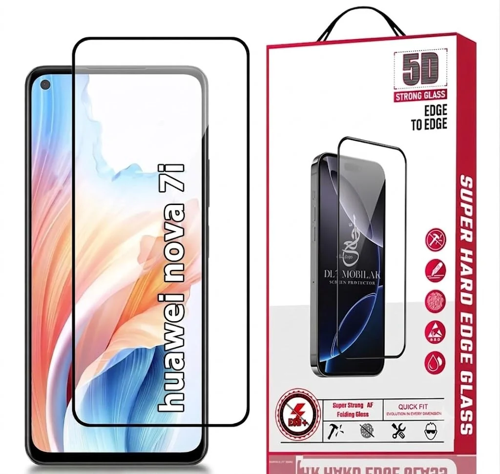 MOBIGON 9H Full-Coverage Tempered Glass Screen Protector for Huawei nova 7i, Clear