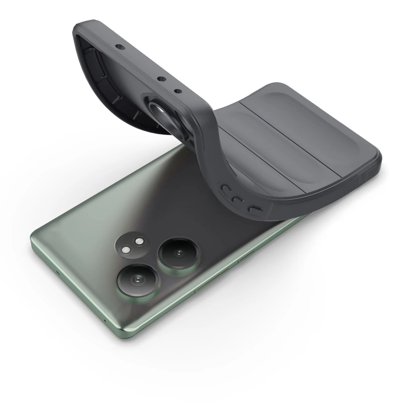 DL3 Mobilak Flexible Silicone and TPU Protective Case with Camera Protection for realme GT6 / GT Neo6 / GT Neo 6 SE / GT 6T - Dark Gray