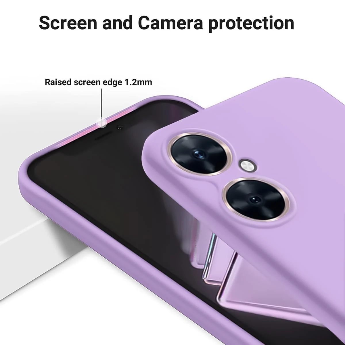 DL3 Mobilak Soft Silicone Protective Case for Huawei nova 11i with Microfiber Lining and Shockproof Design - Light Purple