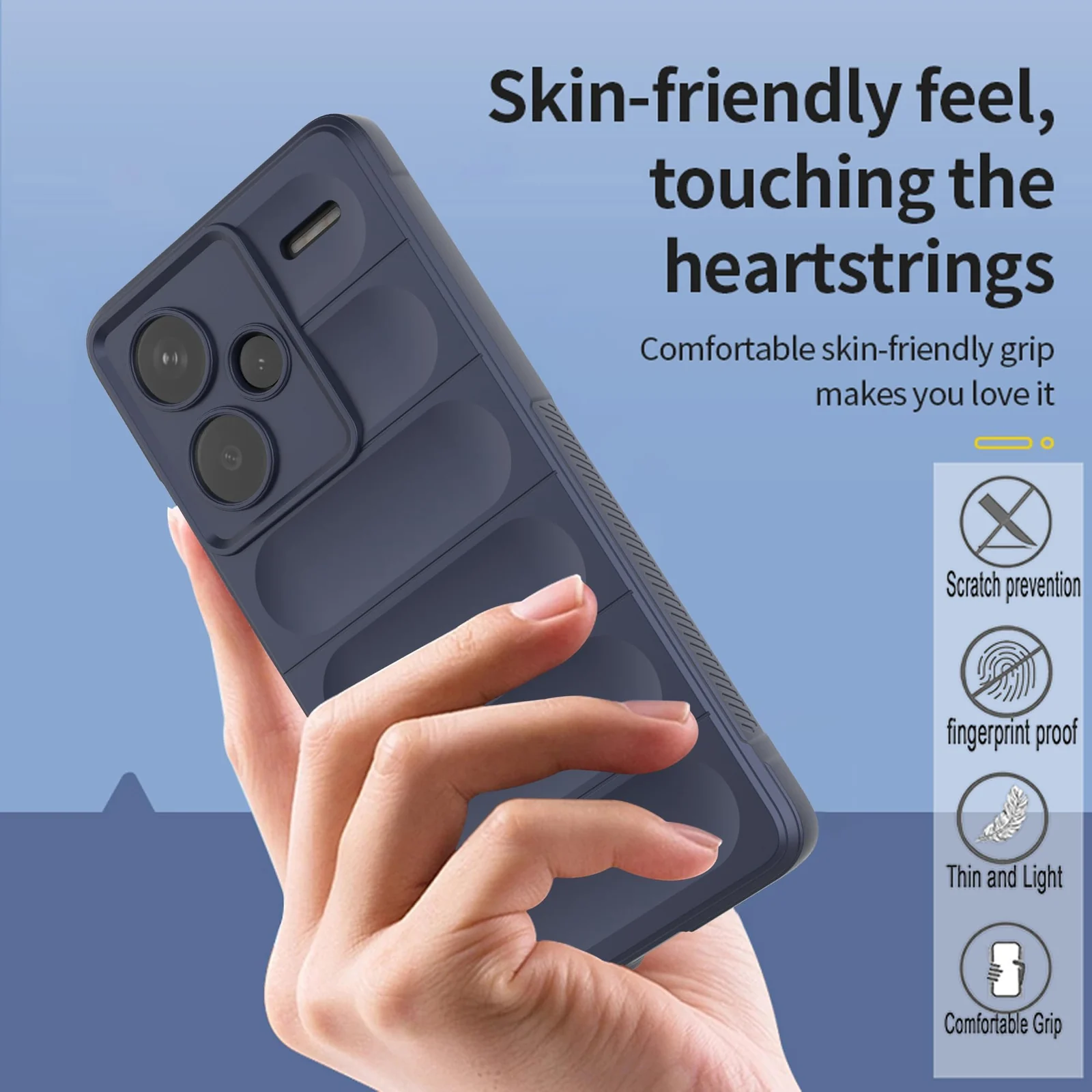 DL3 Mobilak Soft Silicone Protective Case for Xiaomi Redmi Note 13 Pro+ Plus 5G with Camera Protection and Shockproof Design - White