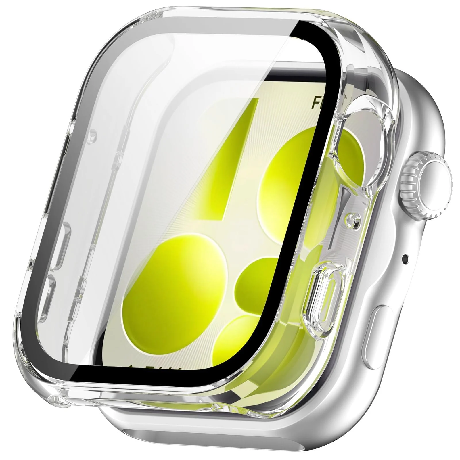 DL3 MOBILAK Full-Coverage Watch Case with Tempered Glass for Huawei Watch Fit 5, Clear