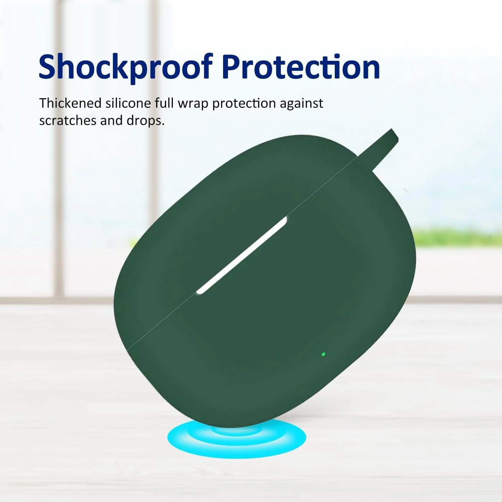 DL3 Mobilak Compatible with HONOR CHOICE Earbuds X3 Lite Case Cover, Soft Silicone Shockproof Protective Skin Case for HONOR Earbuds X3 Lite Wireless Earbuds with Carabiner, Front LED Visible - Green