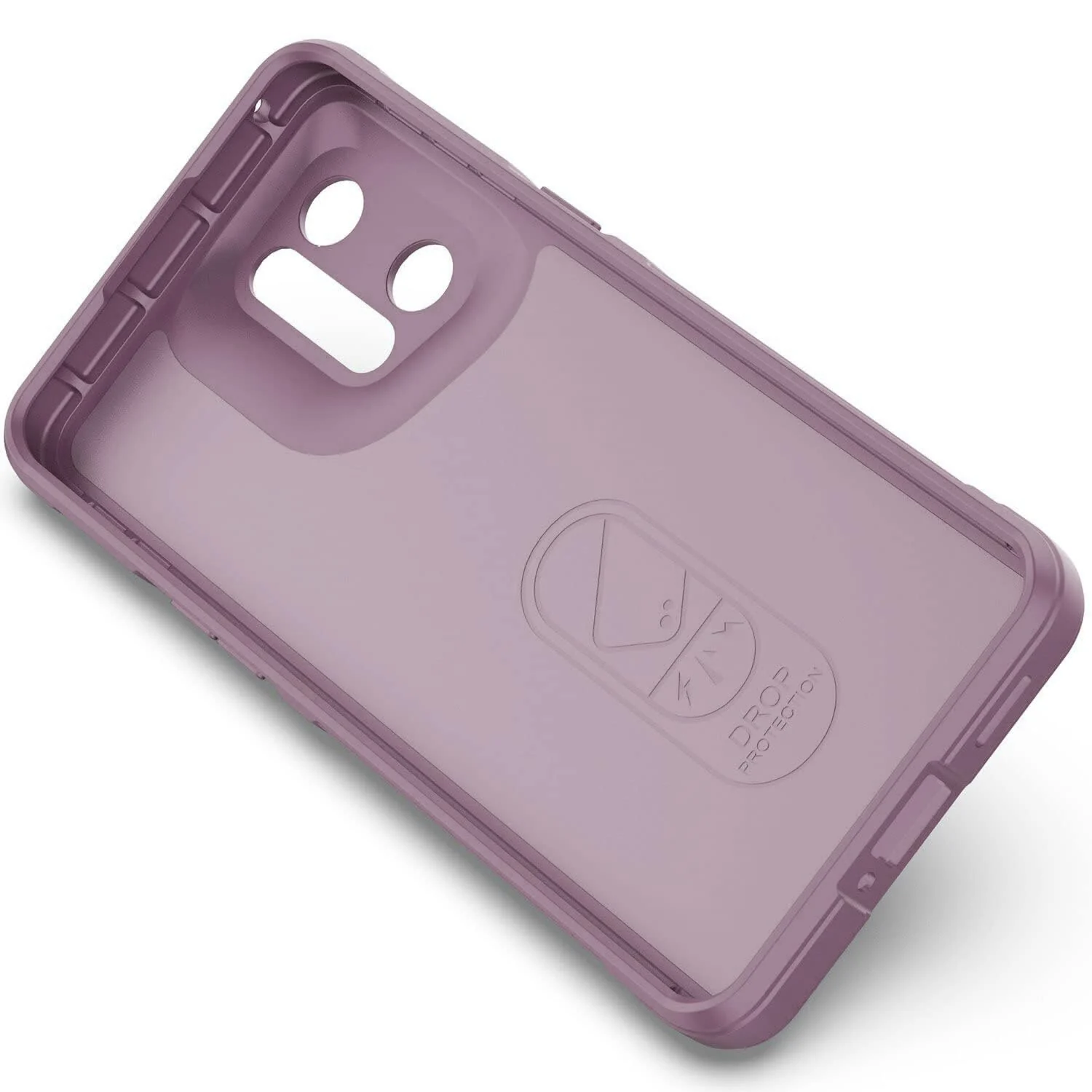 DL3 Mobilak Silicone Case for OPPO Find X5 Heavy Duty Protective [Slim Fit] Shockproof Soft Flexible Protective Design Shock-Absorption TPU Cover With Camera Protection - Purple