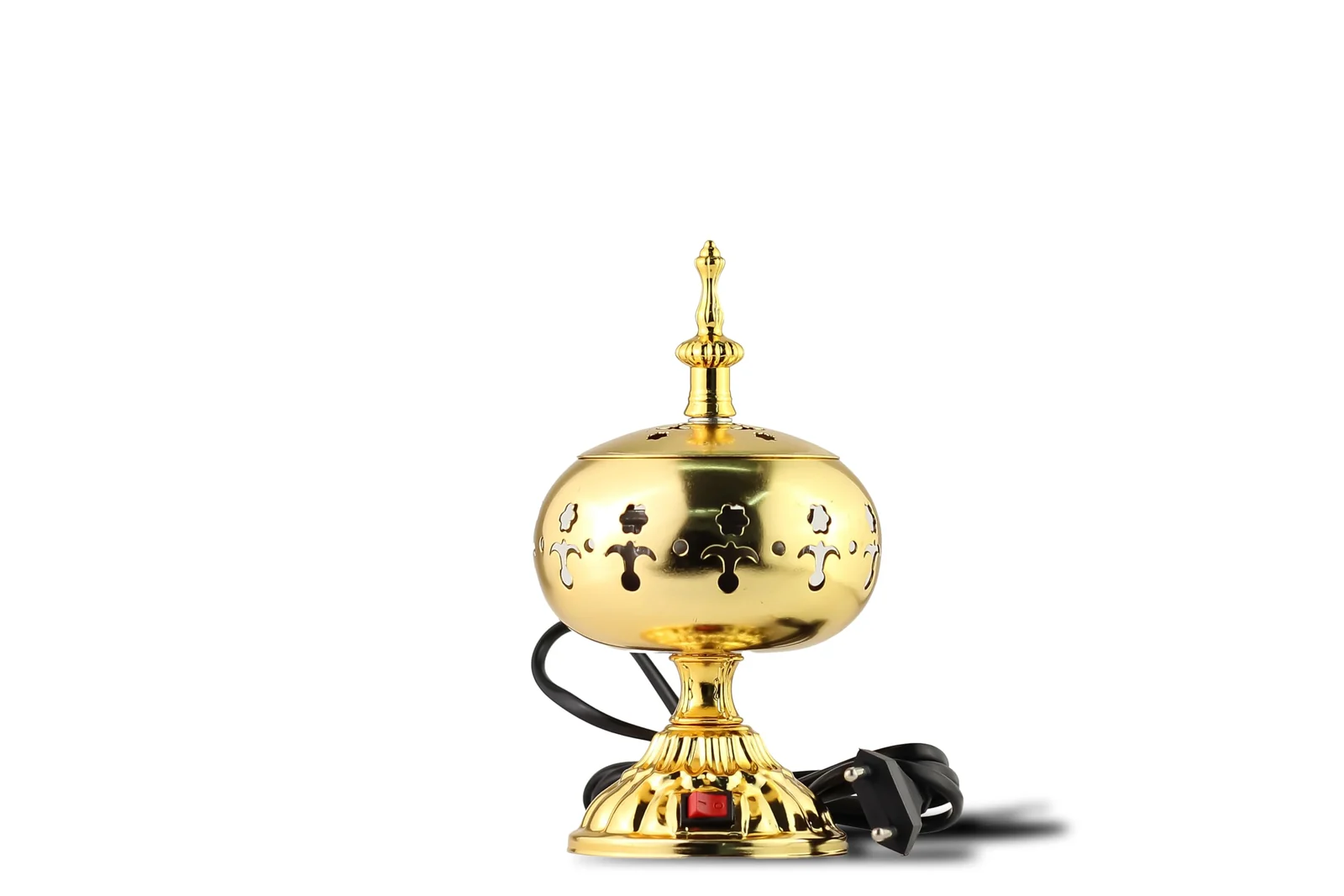 Mobigon Arabian Electric Incense Burners metal Vintage Arabic Burner, Middle Eastern Incense Holder- Electric Incense Burner Bakhoor Suitable For Arabian Oud, Home, Hotel Decor - V. Gold