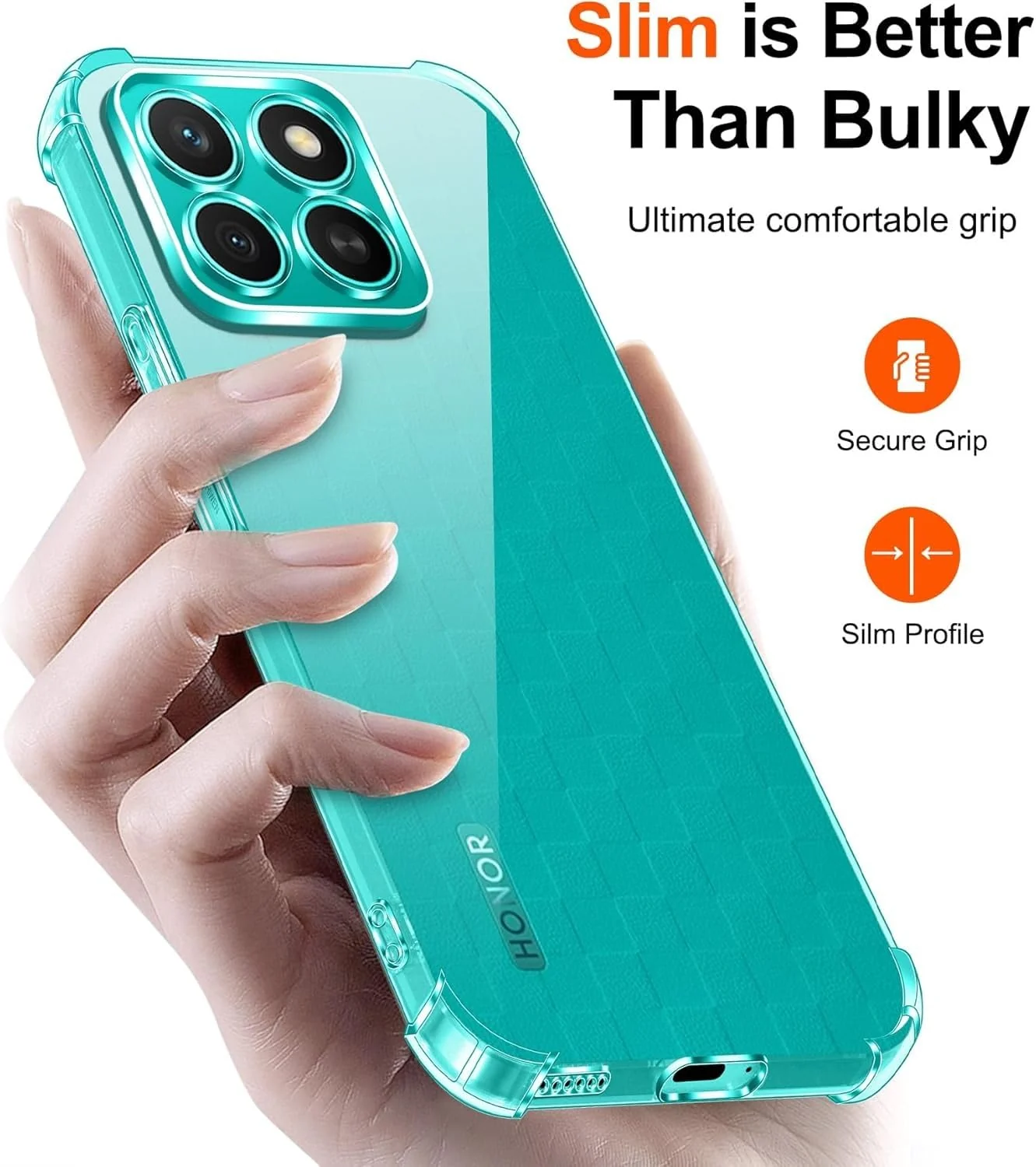 DL3 Mobilak Clear TPU Case for Honor X8C, Camera protection, Shock-absorbing protection, Scratch-resistant surface - Clear