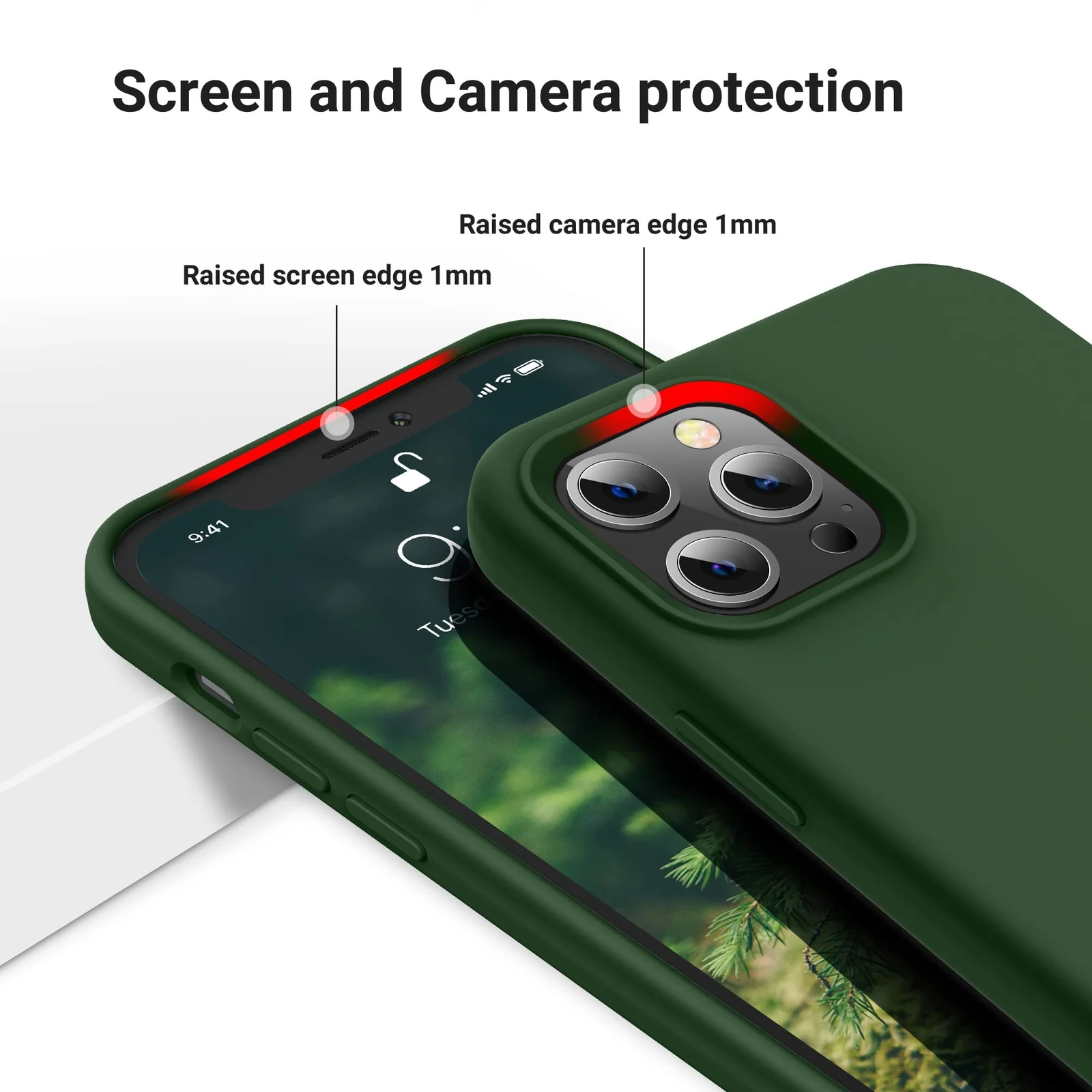 DL3 Mobilak Liquid Silicone Protective Case with Soft Microfiber Lining for iPhone 11 (6.1 Inch) - Clover