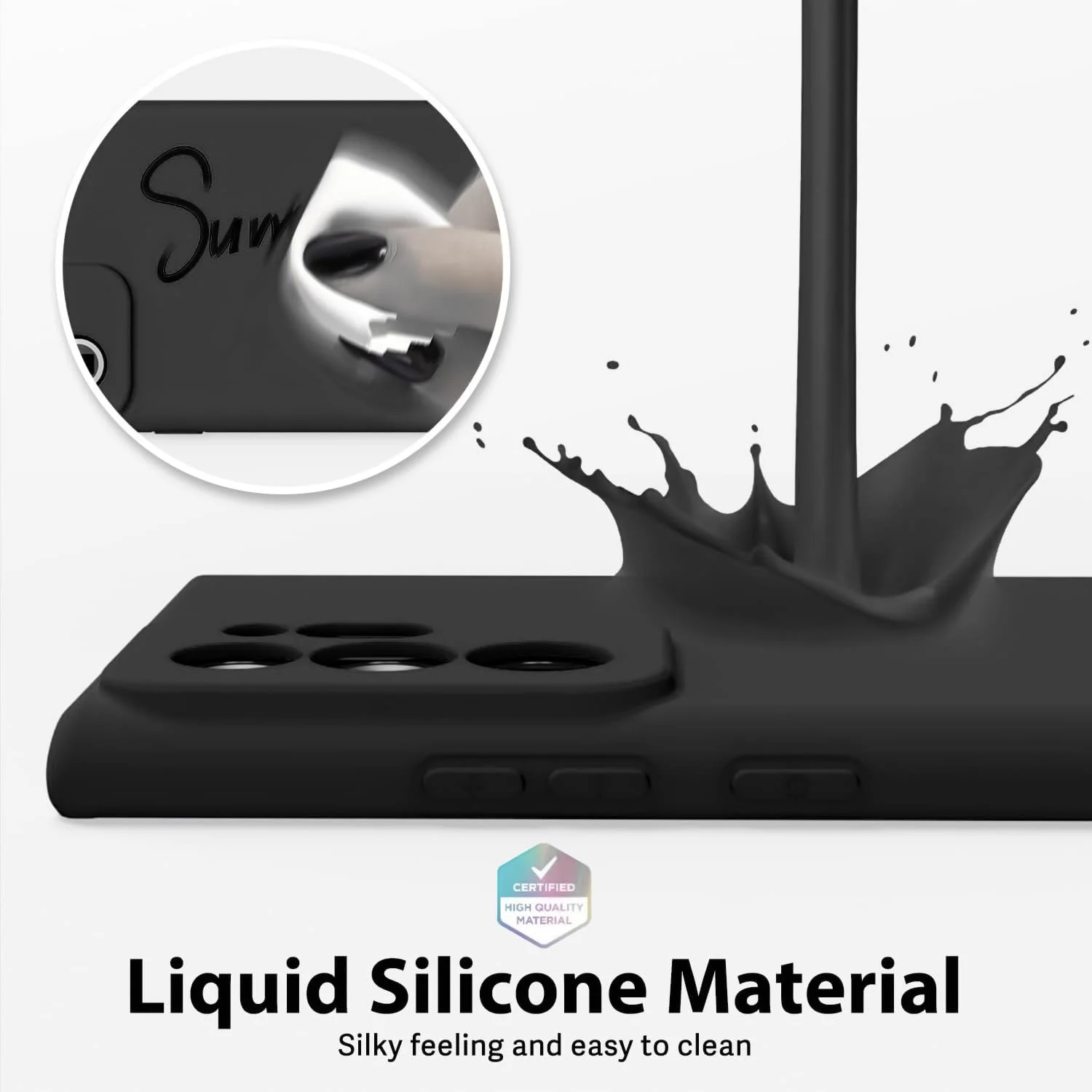 DL3 Mobilak Samsung Galaxy Note 20 Ultra Case, Soft Flexible Silicone Gel Rubber Bumper Cover, Full Body Shockproof Protective Phone Case - Black