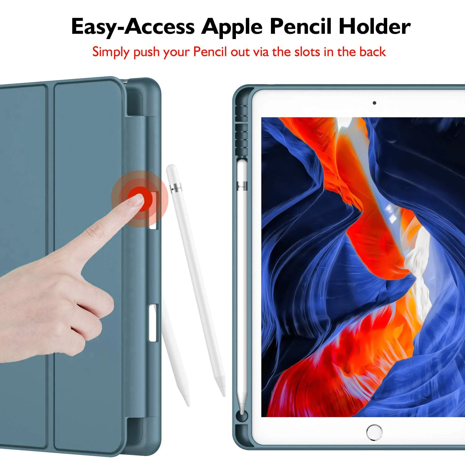 DL3 Mobilak Smart Case for Samsung Galaxy Tab S8 Plus 2022/S7 FE/S7 Plus 12.4 with Pencil Holder, Soft TPU Smart Stand Back Cover Auto Wake/Sleep Feature - Green