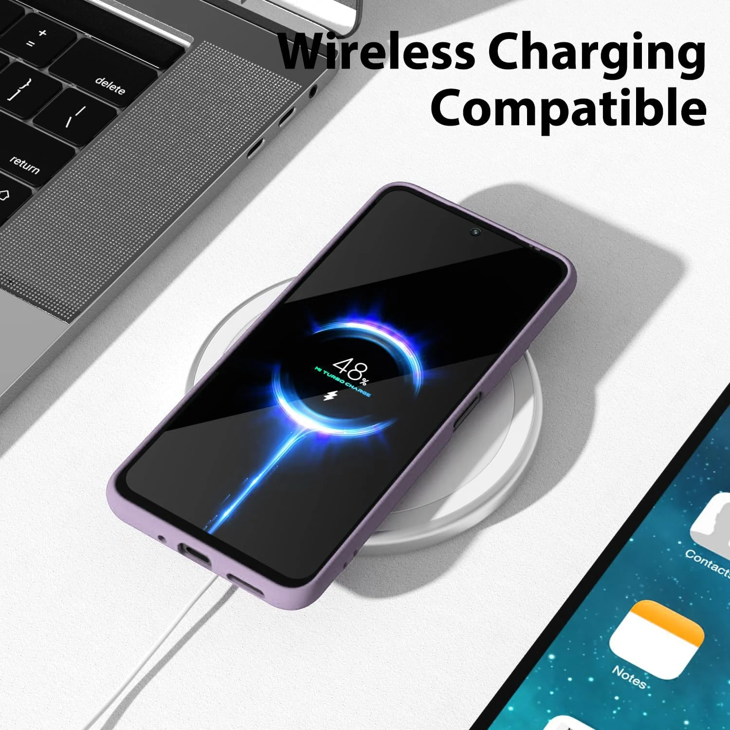 DL3 Mobilak Liquid Silicone Protective Case with Soft Microfiber Lining with Full Camera Protection for OPPO Reno 8 4G / Reno 7 4G / F21 Pro 4G / F21S Pro 4G - Lavender