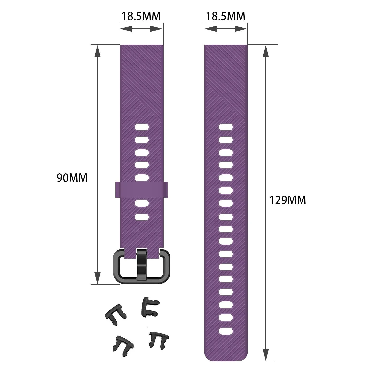DL3 Mobilak Strap Compatible with Huawei Band 4 Pro/Huawei Band 3 Pro/Huawei Band 3, Soft Silicone Sports Bracelet for Huawei Band 4 Pro/Band 3 Pro/Band3 - Purple