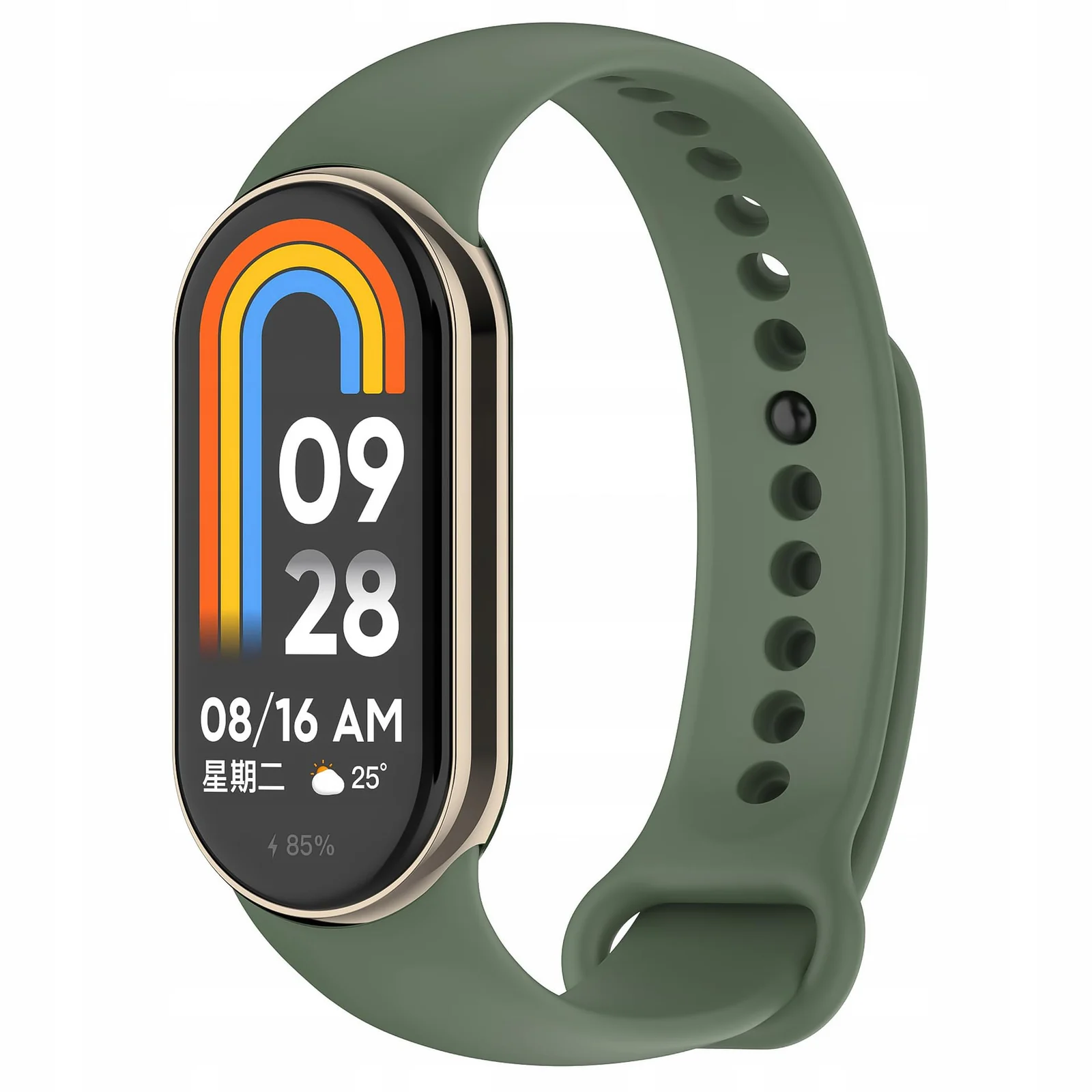 DL3 Mobilak Band Compatible with Xiaomi Mi Band 10/9/8 Replacement Strap, Silicone Skin-Friendly Wrist Strap Adjustable Sports Wristbands for Women Men Xiaomi Smart Band 8/9/10 - Army Green