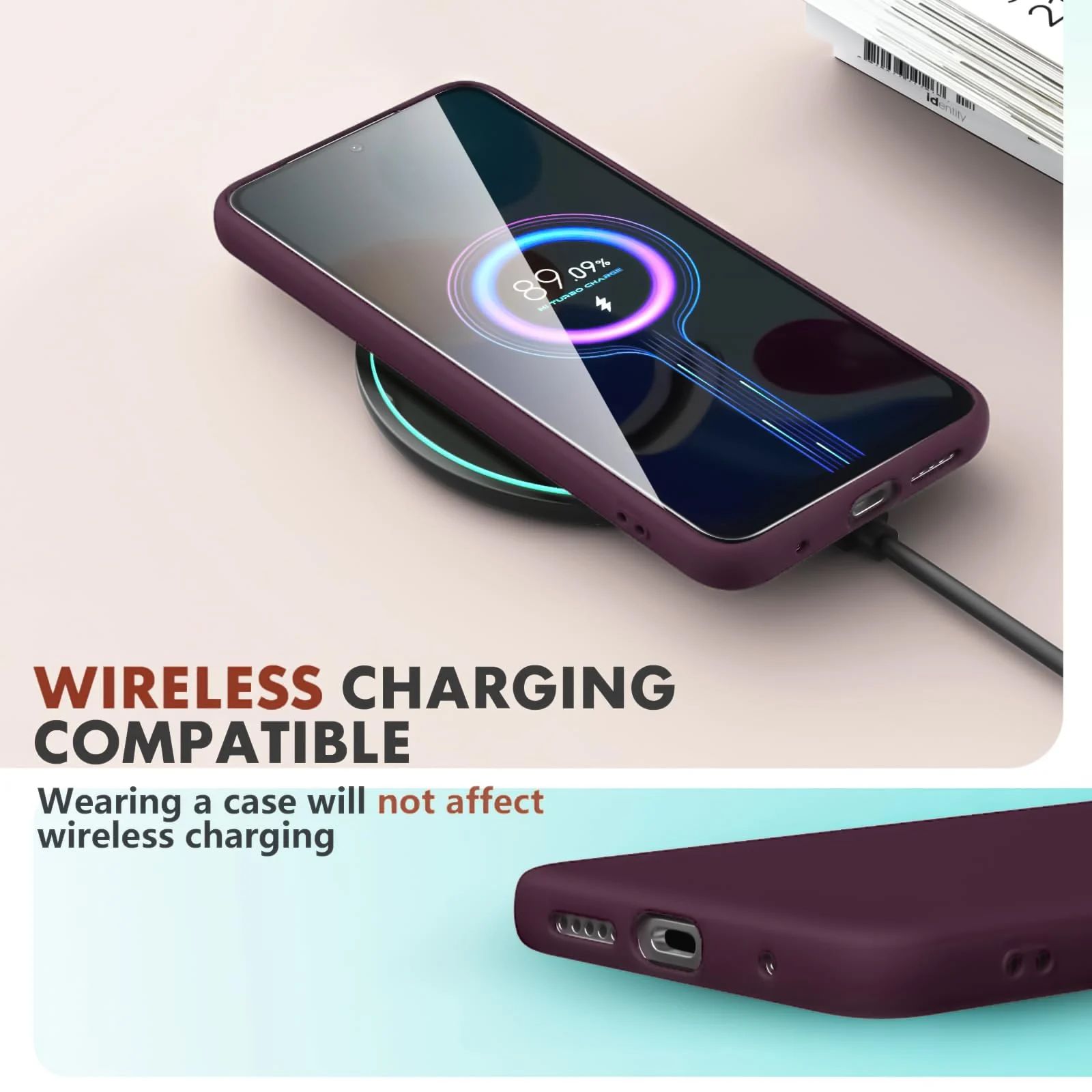 DL3 Mobilak Liquid Silicone Protective Case with Soft Microfiber Lining with Full Camera Protection for Xiaomi Redmi Note 12 Pro 4G / Redmi Note 11 Pro 4G&5G - Wine Red