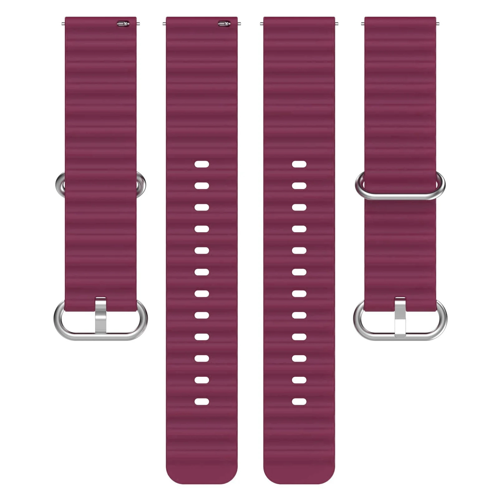 DL3 Mobilak 20mm Ocean Band for Samsung Galaxy Watch 7/6/5/4/FE Band 40mm 44mm/Galaxy Watch 6/4 Classic Bands 47mm 43mm 46mm 42mm/Watch 5 pro 45mm/3 41mm/Active 2, Adjustable Soft Silicone Sport Loop Ocean Strap - Wine Red