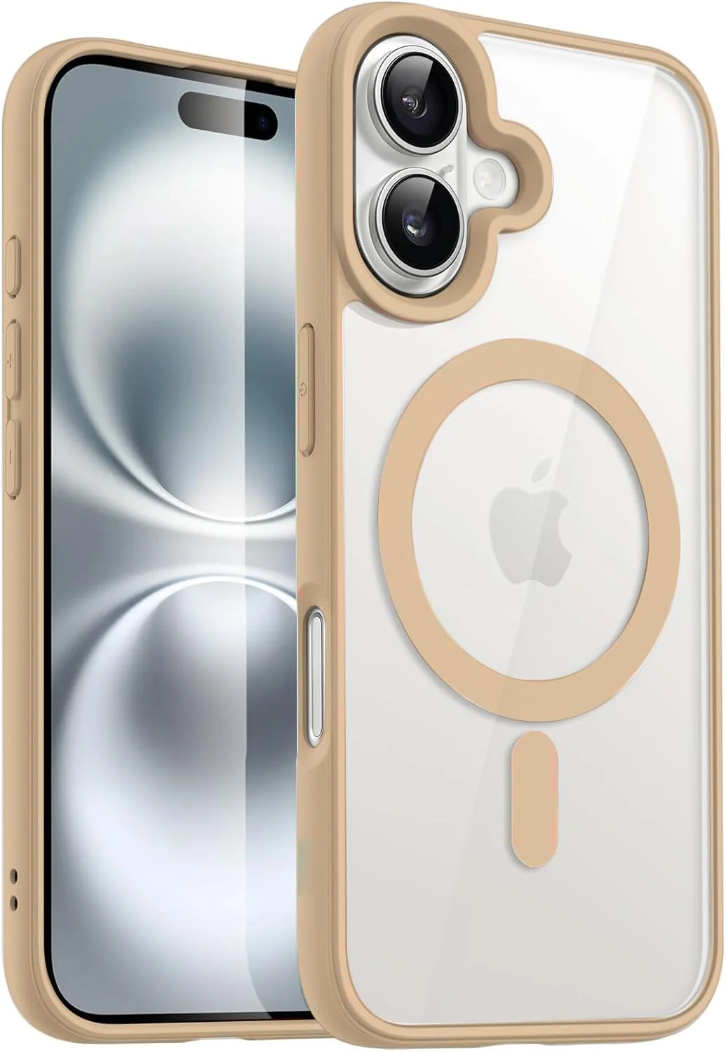 DL3 Mobilak Clear MagSafe-Compatible Magnetic Case for iPhone 16 with Military-Grade Protection - Desert