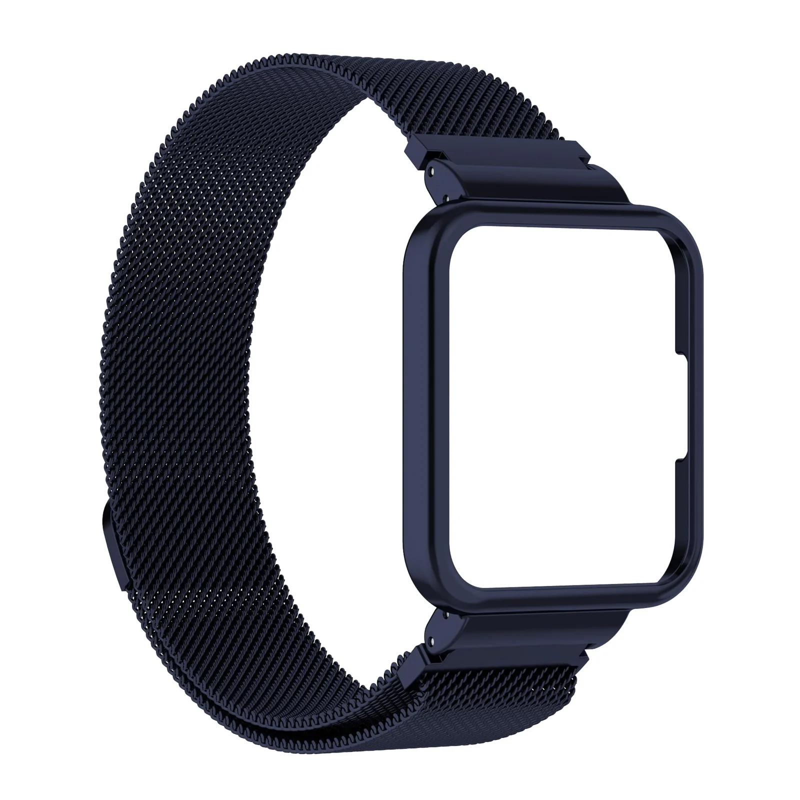 DL3 Mobilak Strap For Xiaomi Redmi Watch 2 Lite/Poco Watch/Redmi Watch 2 / Horloge 2, Magnetic Metal Stainless Steel Adjustable Wristbands Breathable Watch Band With Frame Metal - Blue