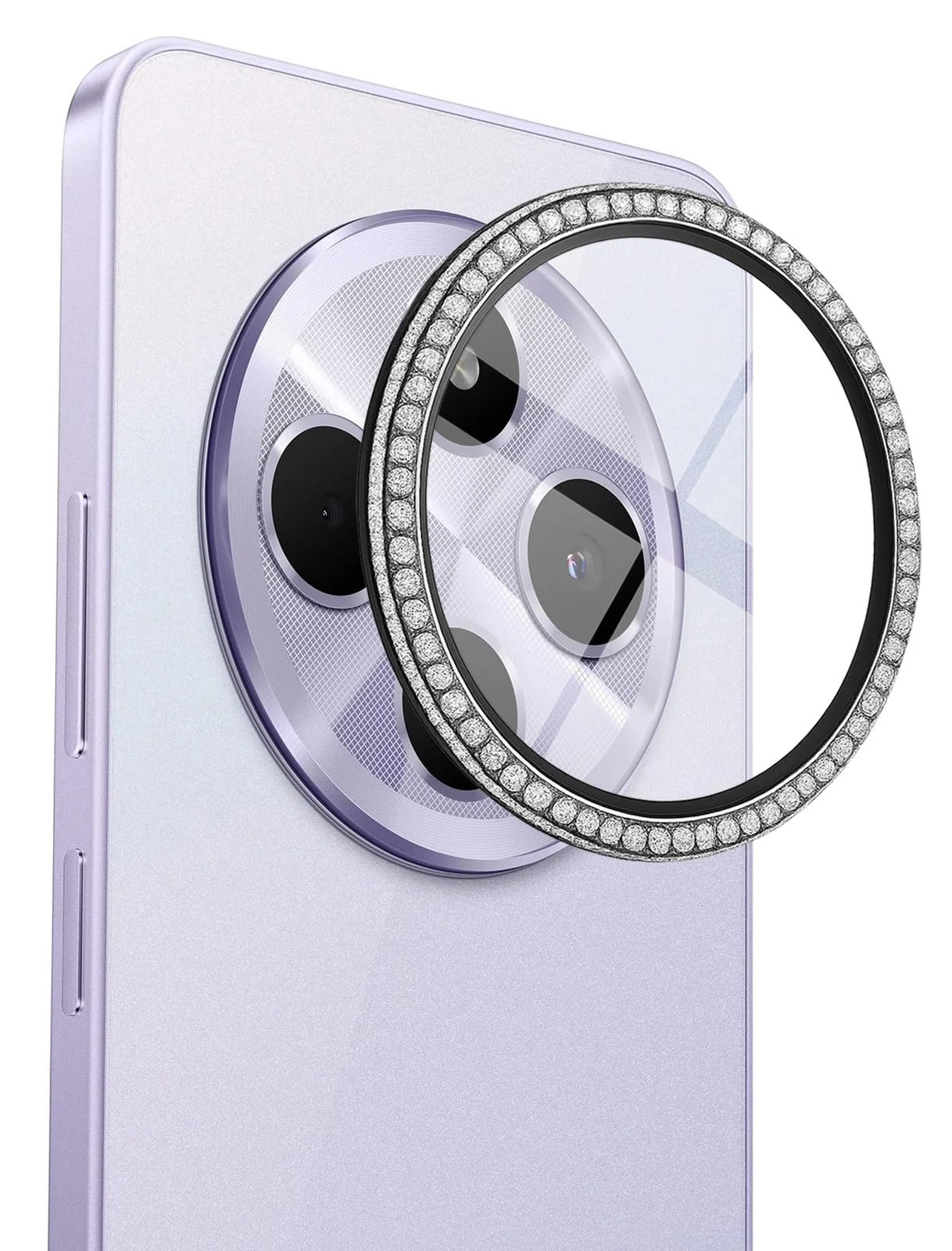 DL3 Mobilak Camera Lens Protector for Xiaomi Redmi 14C / Poco C75 Accessories, 9H Tempered Glass Metal Individual Ring Camera Cover Screen Protector, Case Friendly, Anti Scratch