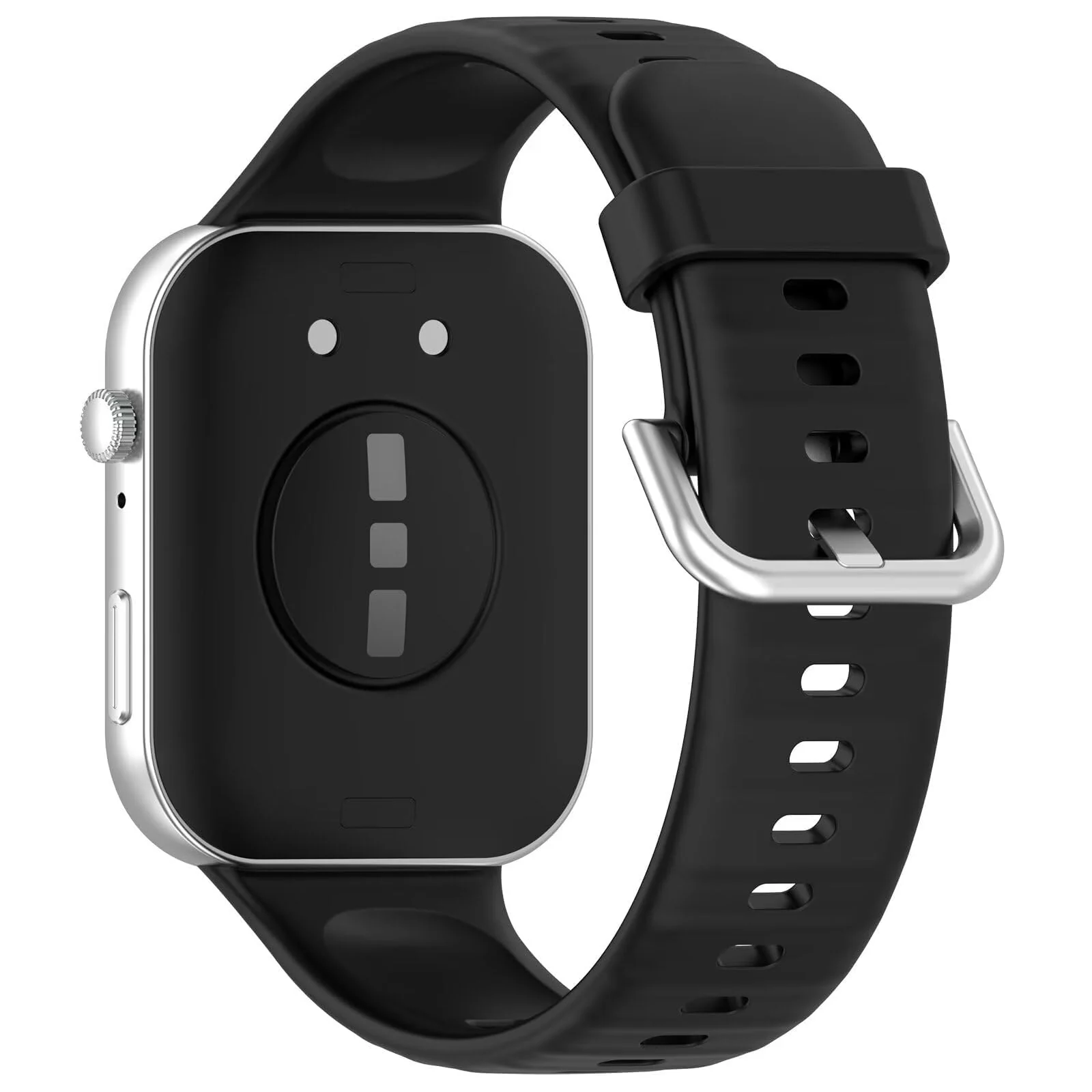 DL3 Mobilak Silicone Bracelet for Huawei Watch Fit 3/Watch Fit 4 Pro/Fit 4 Strap, Soft Silicone Sport Replacement Strap for Women/Men, Adjustable Waterproof Sports Band - B-black
