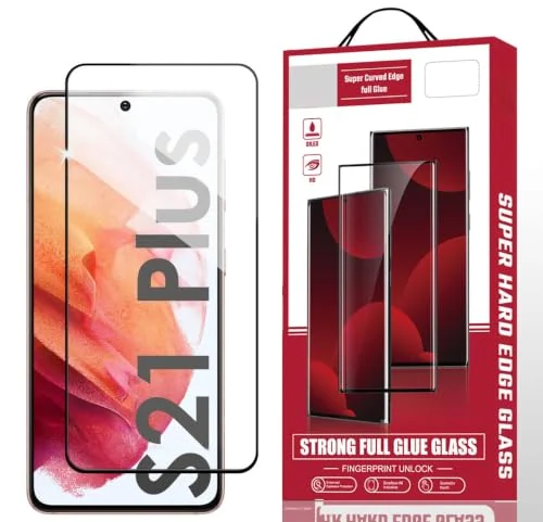 MOBIGON 9H Full-Coverage Tempered Glass Screen Protector for Samsung Galaxy S21 Plus, Clear