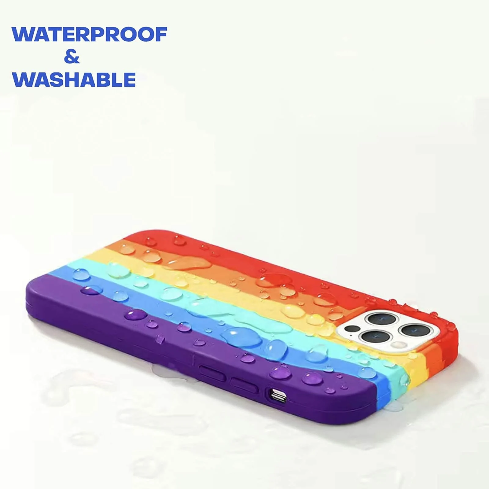 DL3 Mobilak Liquid Silicone Protective Case for iPhone 14 (6.1 Inch) with Camera Protection and Microfiber Lining - Multicolor 2