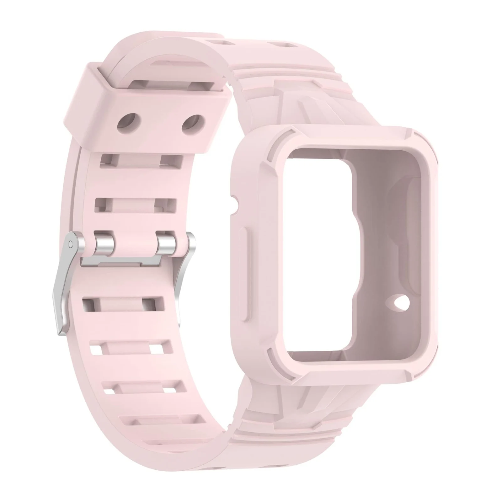 DL3 Mobilak Replacement Wrist Band Compatible with Xiaomi Redmi Watch 2 Lite/Mi Watch Lite/Poco Watch/Redmi Watch 2/Horloge 2, Adjustable Soft Silicone Wrist Strap with Cover - Black