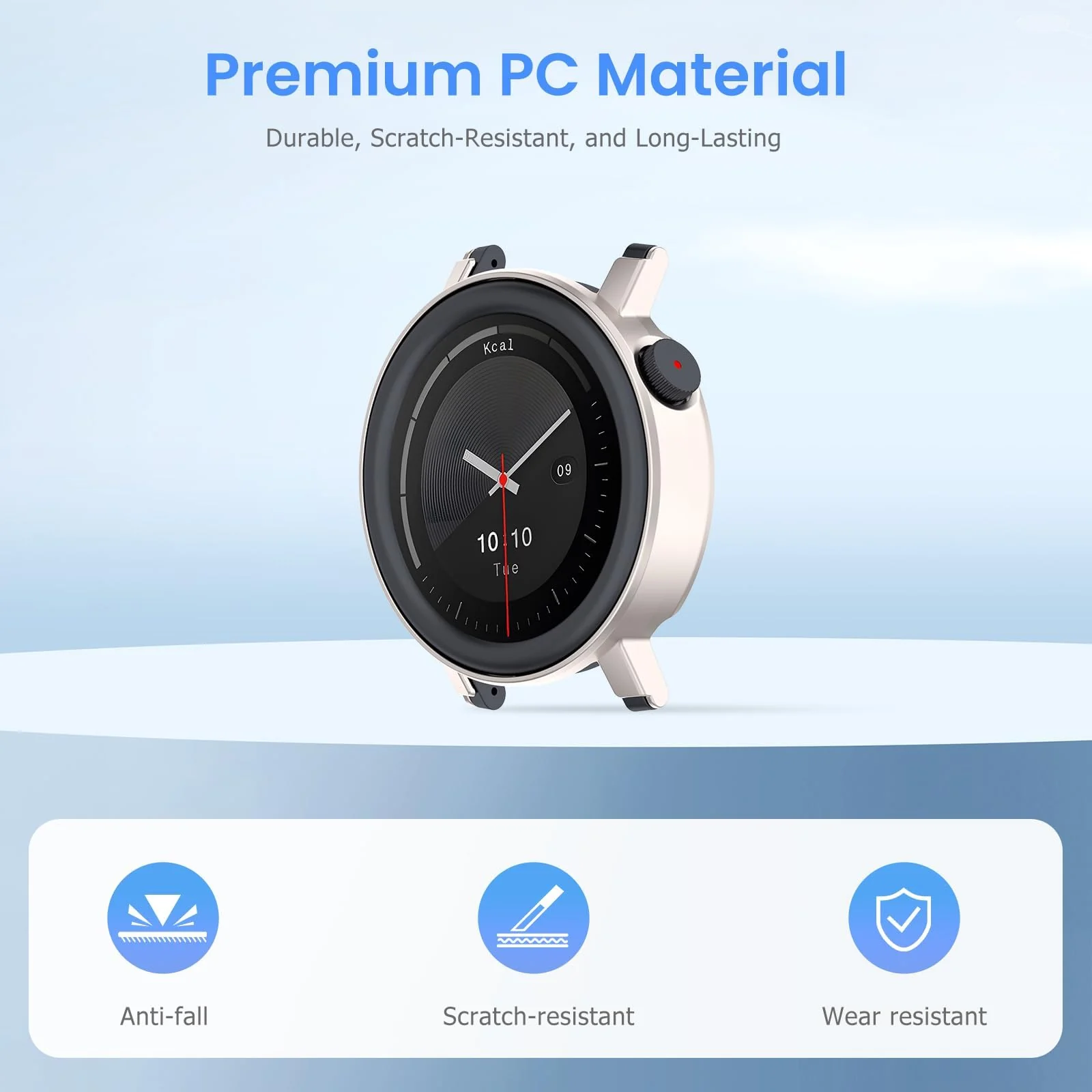 DL3 Mobilak Cover Compatible with CMF by Nothing Watch Pro 3, Hard PC Case, Half Pack Protection, Case Compatible with CMF by Nothing Watch Pro 3 - Starlight