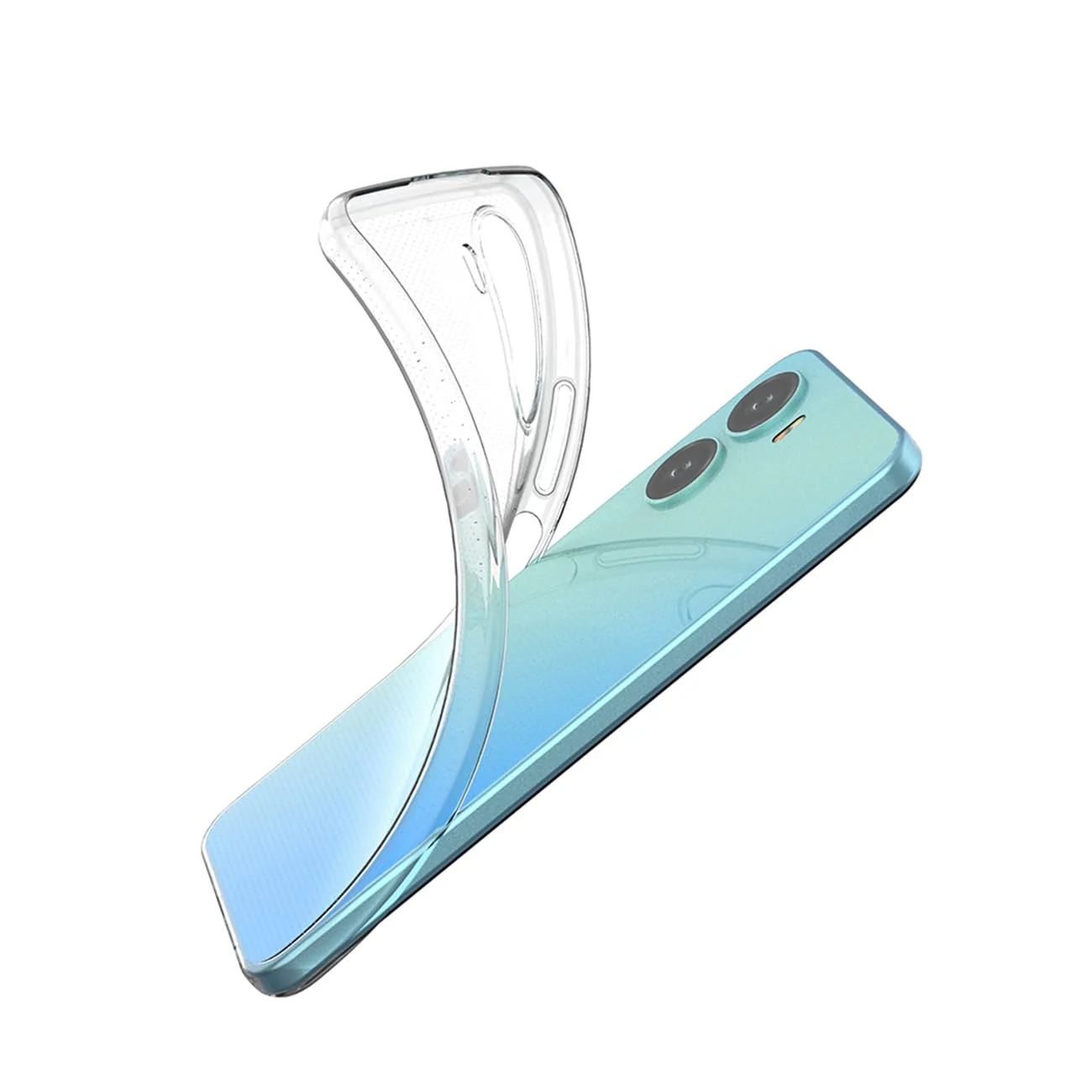 DL3 Mobilak Case Compatible with vivo Y16 / vivo Y02s Case Crystal Soft TPU Gel Case Flexible Silicone Anti-Scratch Camera Protection TPU Cover - Clear