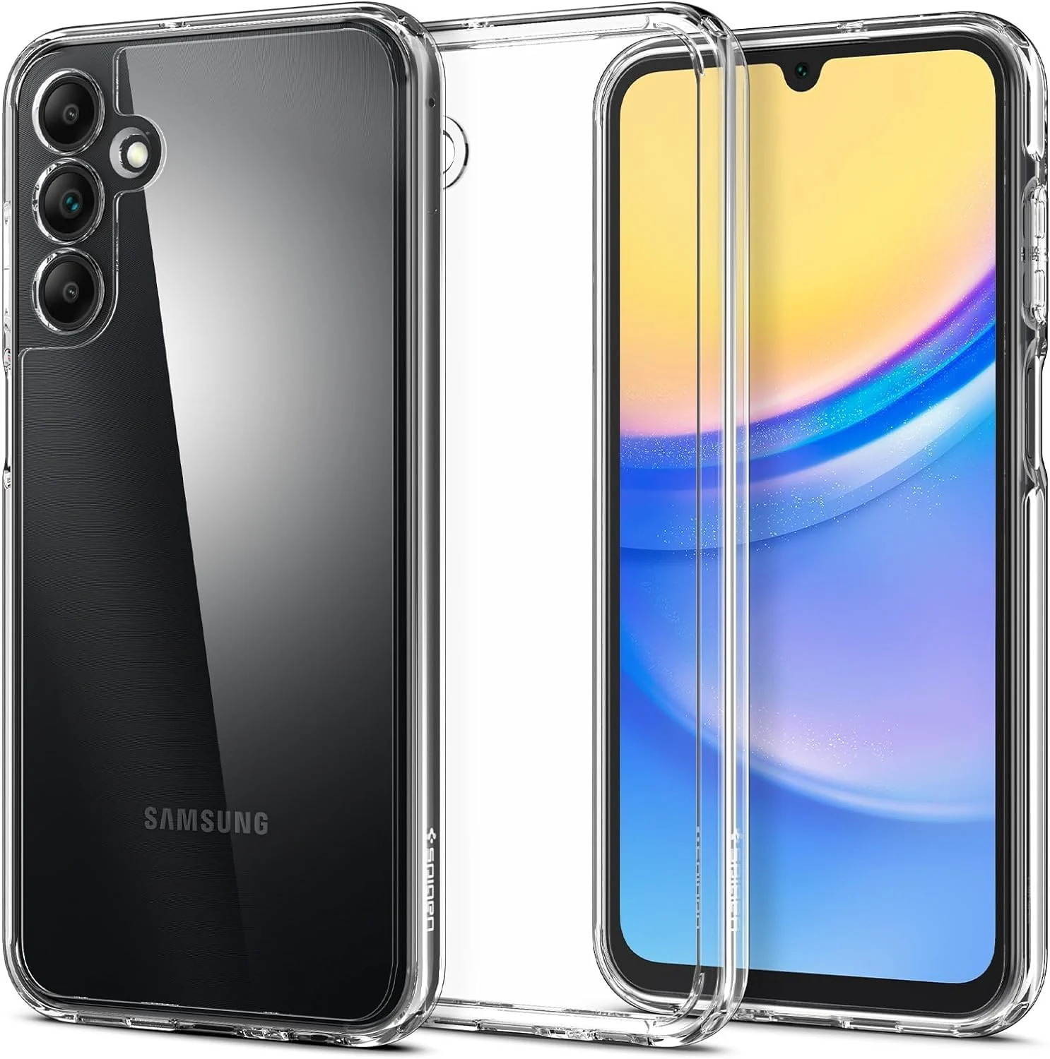 DL3 Mobilak Camera Protective Case Compatible with Samsung Galaxy A15 5G Case, Mobile Phone Case Samsung Galaxy A15 5G Thin Soft Silicone Anti-Yellow Protective Case - Clear