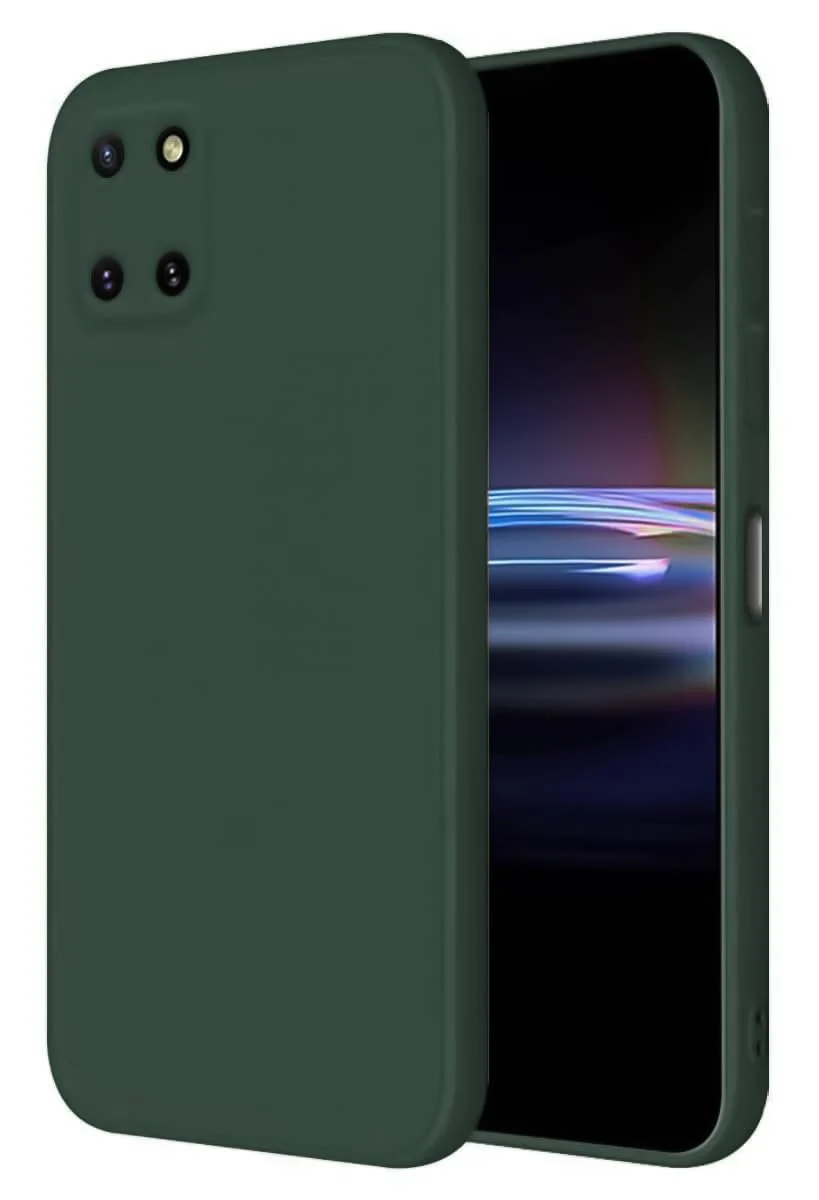 DL3 Mobilak Liquid Silicone Protective Case for Samsung Galaxy Note 10 Lite with Microfiber Lining and Shockproof Design - Green