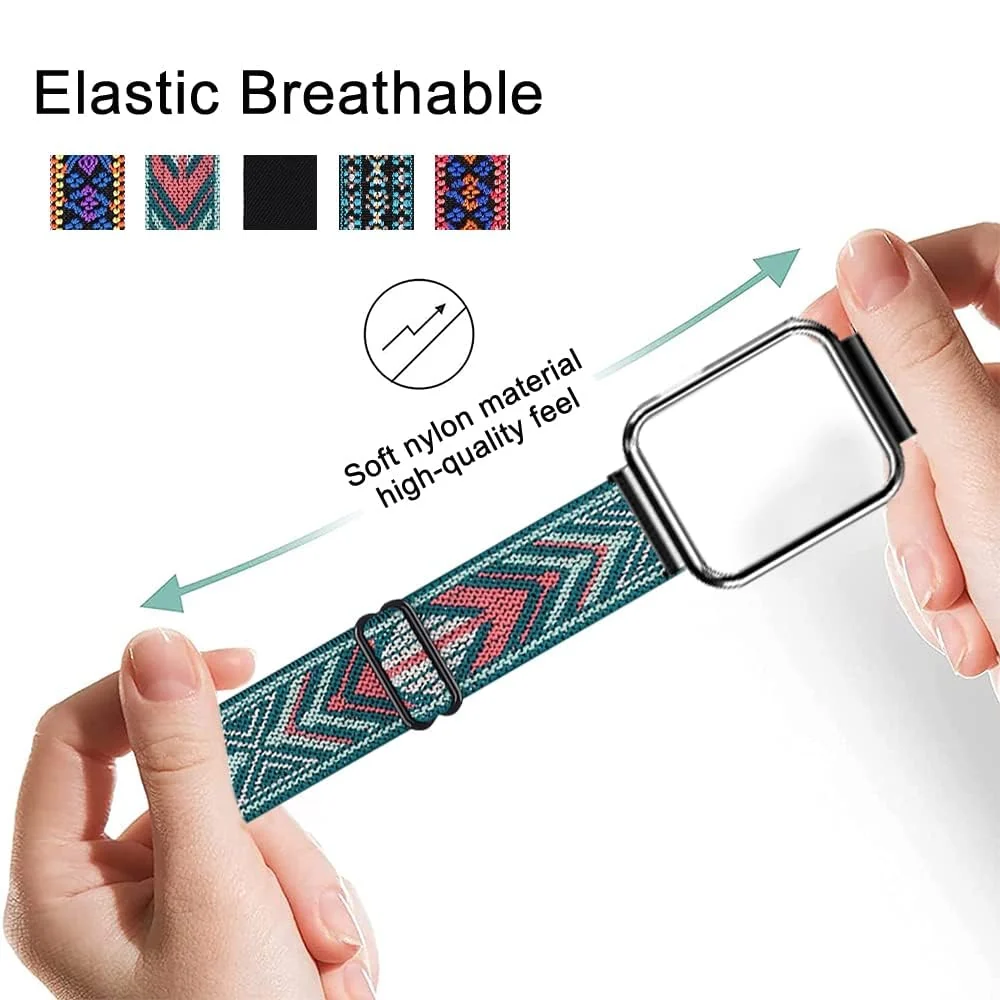 DL3 Mobilak Strap Compatible with Xiaomi Redmi Watch 2 Lite/Poco Watch/Redmi Watch 2 / Horloge 2 Bracelets, Nylon Replacement Strap Sport PU Protective Case + Watch Strap - Green Arrow