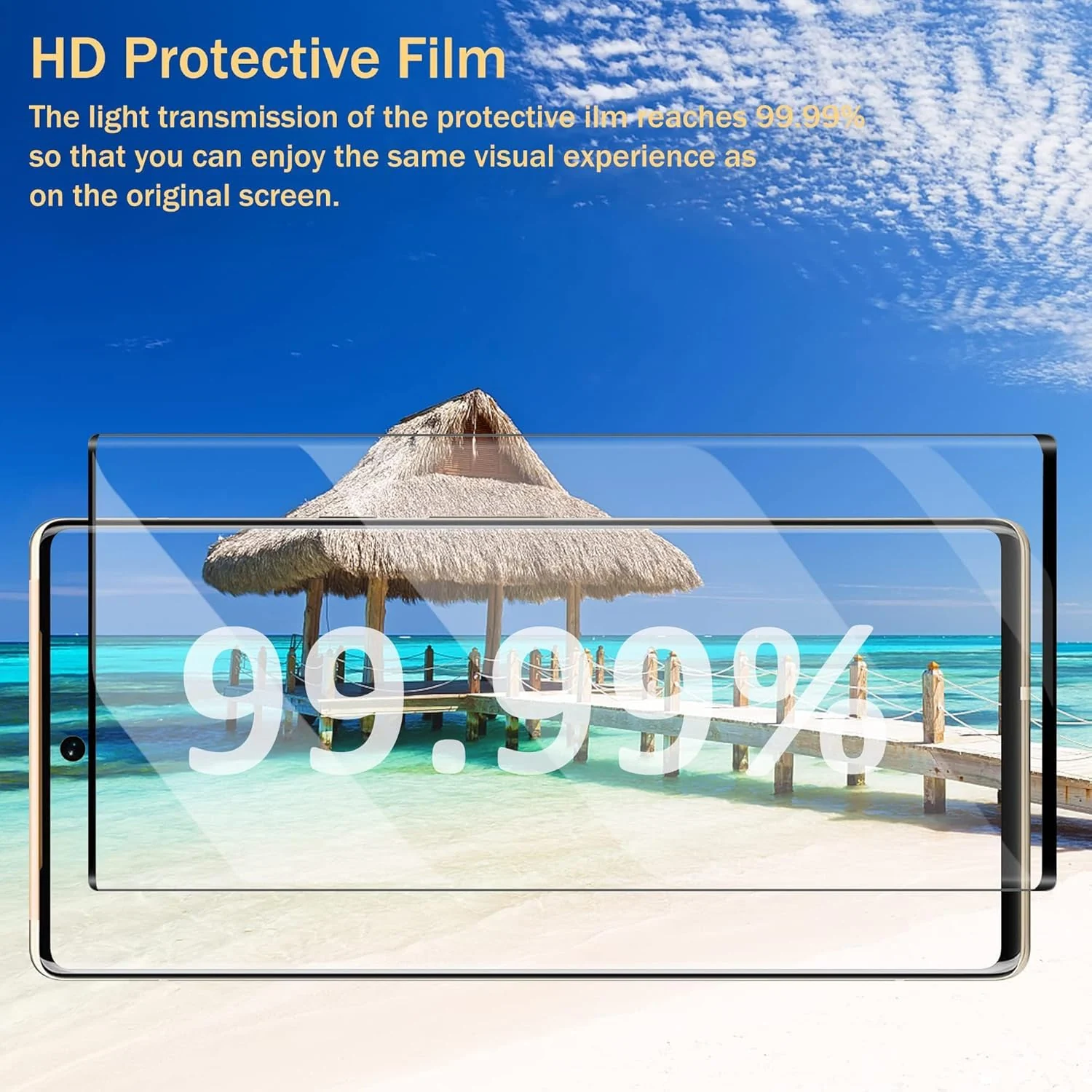DL3 Mobilak Screen Protector for Google Pixel 6 Pro, Tempered Glass Screen Saver Premium HD Protective, Scratch Resistant, NO-Bubble, 9H Hardness, Full Coverage Film - Clear