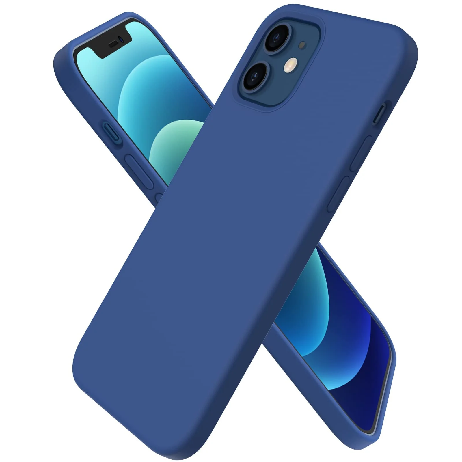 DL3 Mobilak Liquid Silicone Protective Case with Soft Microfiber Lining for iPhone 11 (6.1 Inch) - Royal Blue