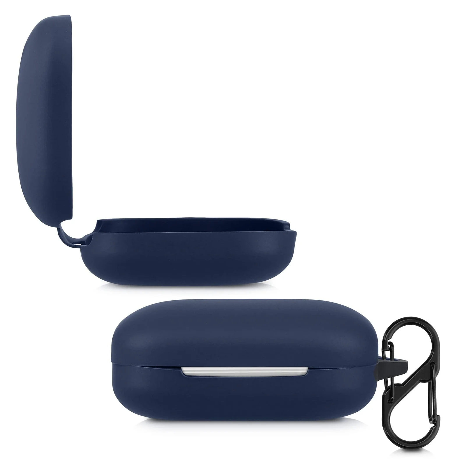 DL3 Mobilak Silicone Case Compatible with OnePlus Buds Pro Earbuds, Soft Silicone Protective Case Cover, Shockproof Sleeve with Carabiner - Blue