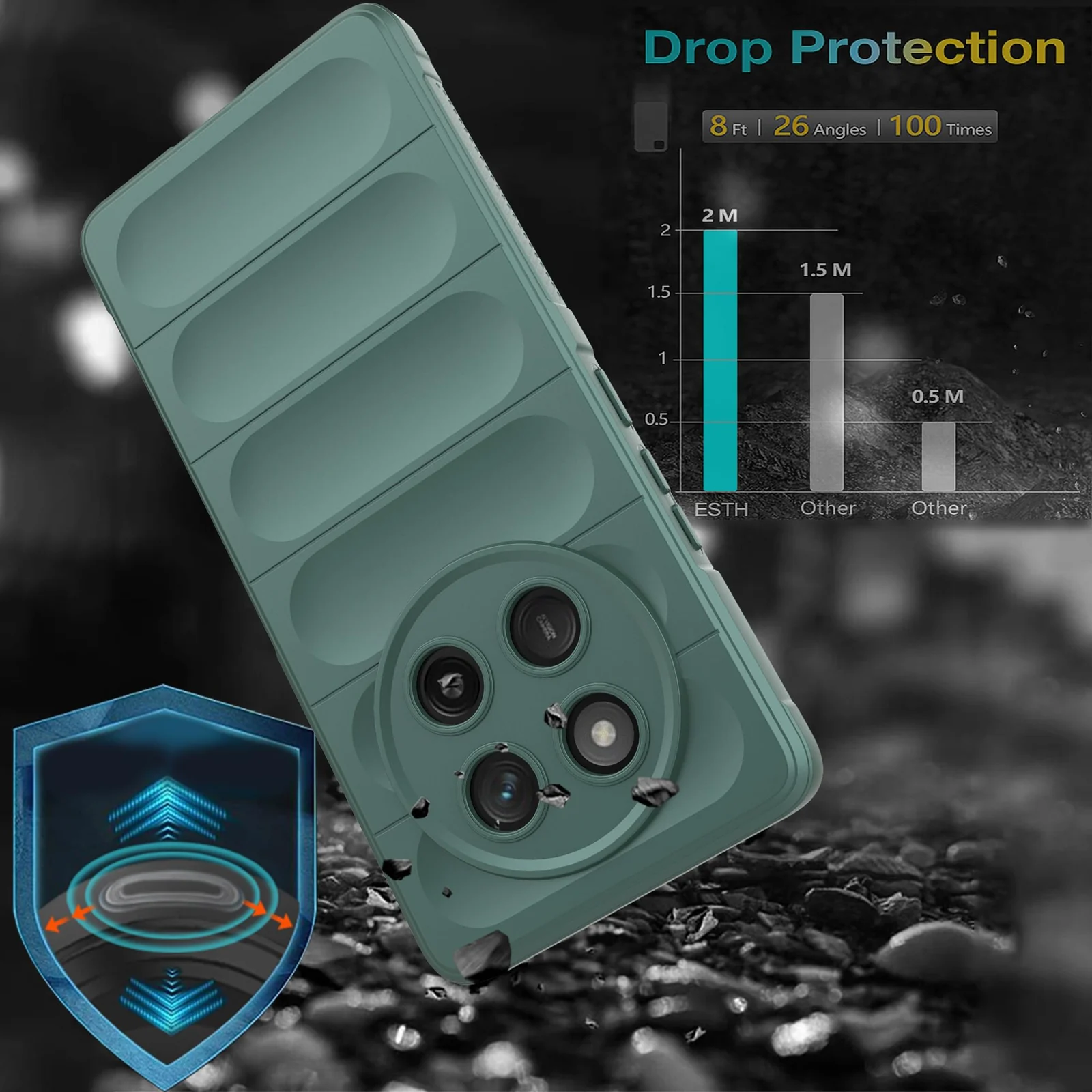 DL3 Mobilak Flexible Silicone and TPU Protective Case with Camera Protection for Honor X9C - Green