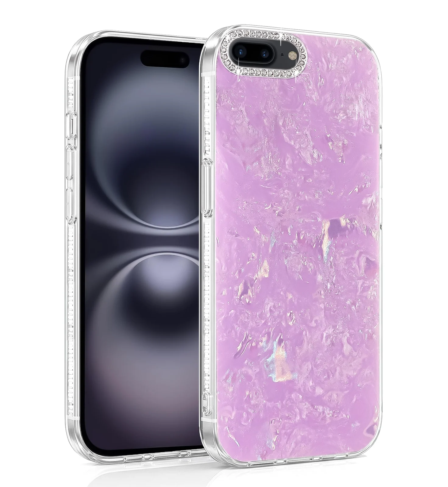 DL3 Mobilak Glitter Rhinestone Protective Case for iPhone 7 Plus / iPhone 8 Plus with Shockproof Design - Purple