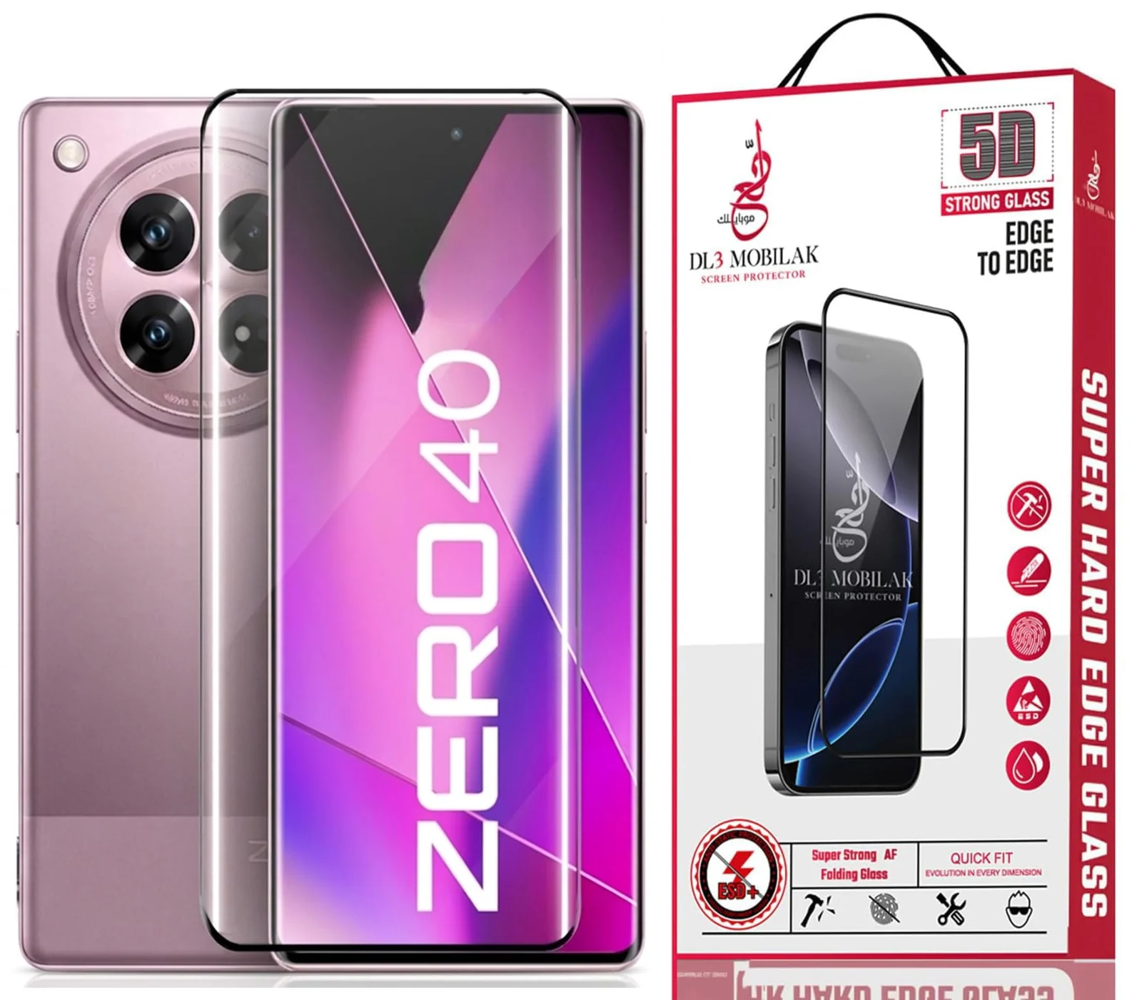 DL3 Mobilak Screen Protector for Infinix Zero 40, Tempered Glass Screen Saver Premium HD Protective, Scratch Resistant, NO-Bubble, 9H Hardness, Full Coverage Film - Clear