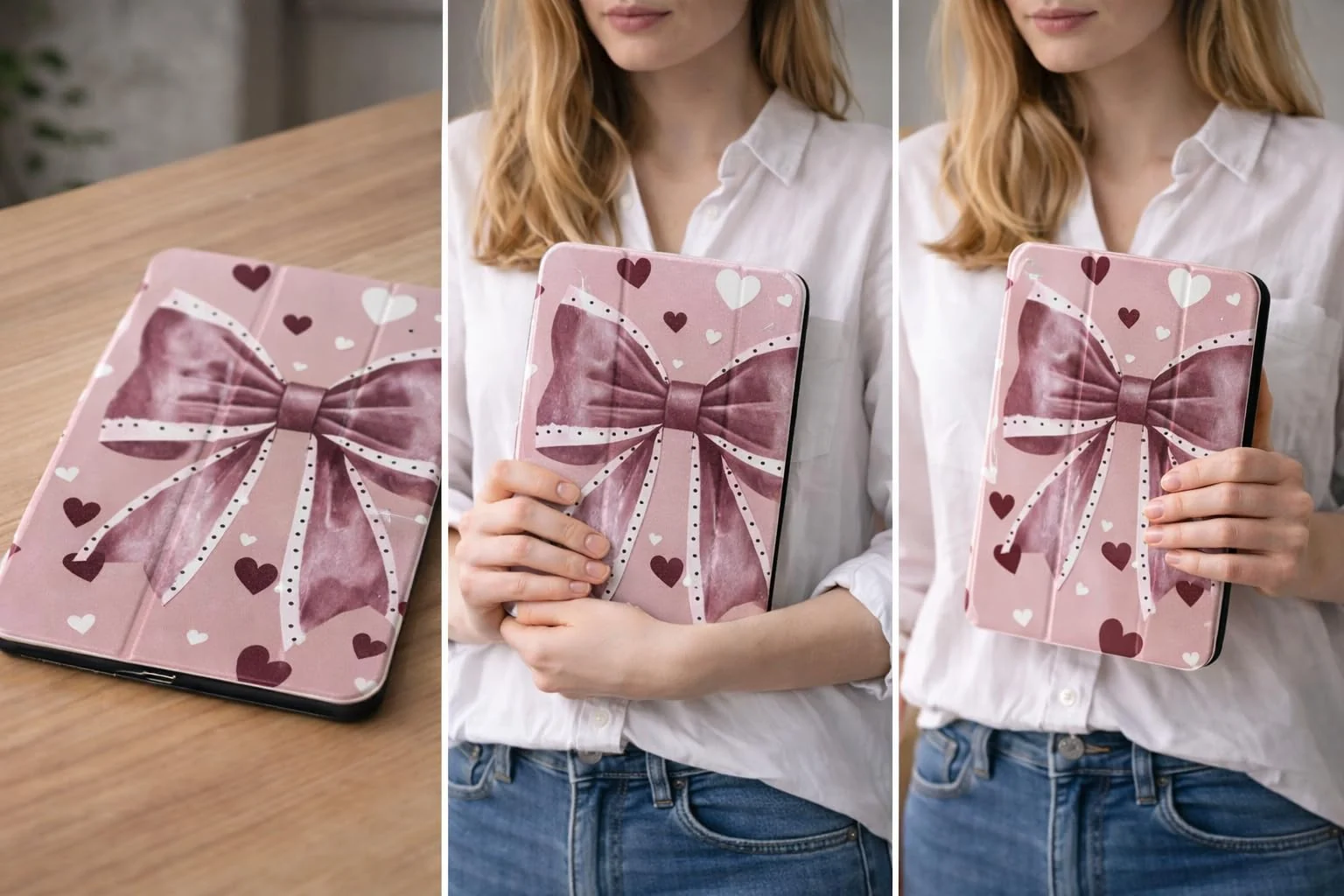 DL3 Mobilak Holder Compatible with iPad (A16) 11th Generation 11 Inch 2025/10th Generation 10.9 Inch 2022 with Pencil, Compatible with iPad 10 Flexible TPU Back Shell Smart Trifold Stand - Style 1
