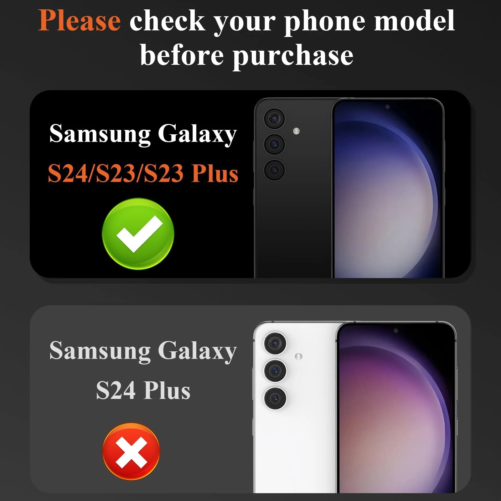 DL3 Mobilak Camera Lens Protector for Samsung Galaxy S24 / S23 / S23 Plus, Ultra HD Anti-Scratch Tempered Glass 9H with Aluminium Alloy Ring, Full Cover Protector Camera [Not for S24+] - Black
