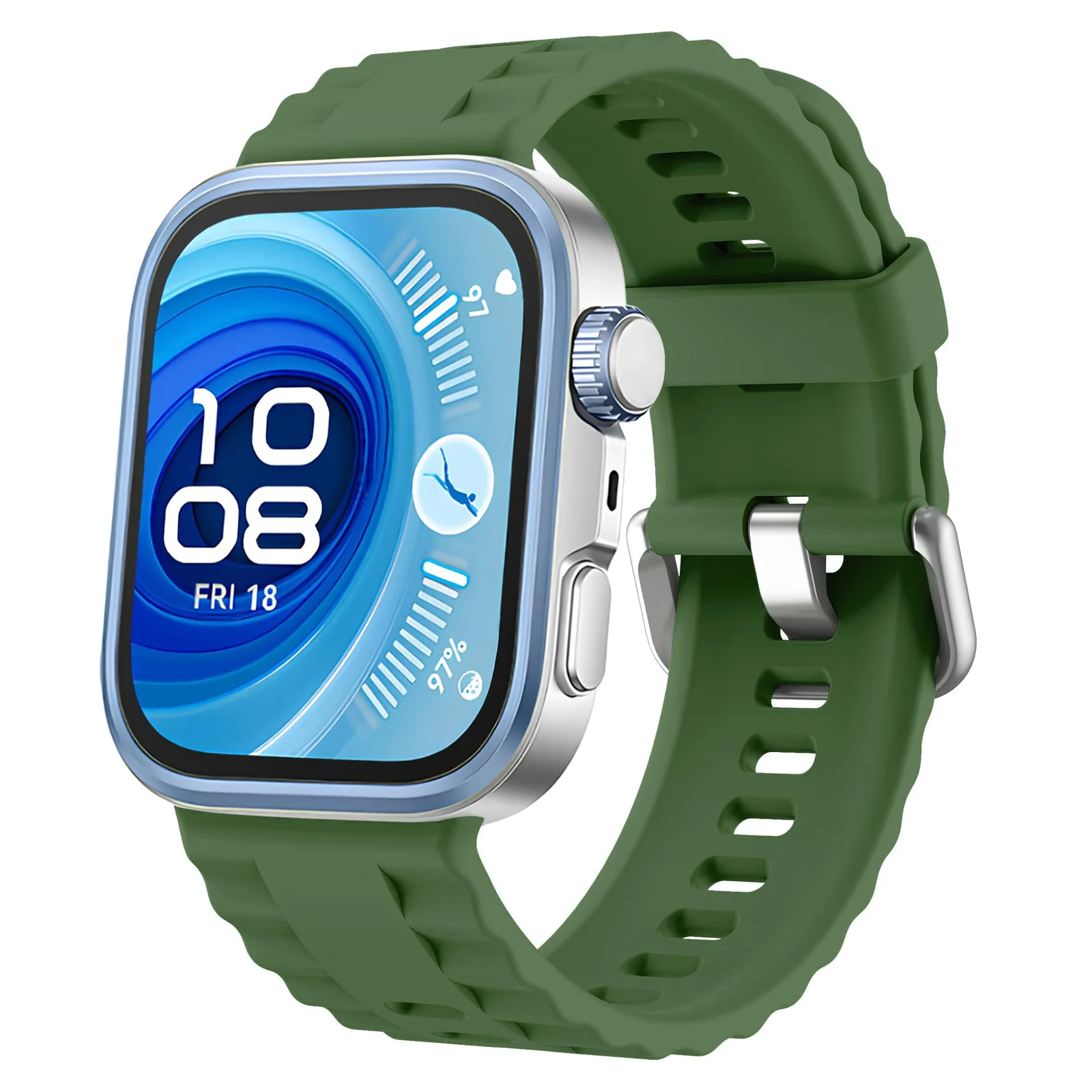 DL3 Mobilak Wavy Texture Sports Wristbands for Huawei Watch Fit 4/Fit 4 Pro/Fit 3 Strap, Breathable Silicone Wristband Strap Watch Strap Bracelet for Huawei Watch Fit 4 Pro/Fit4/3