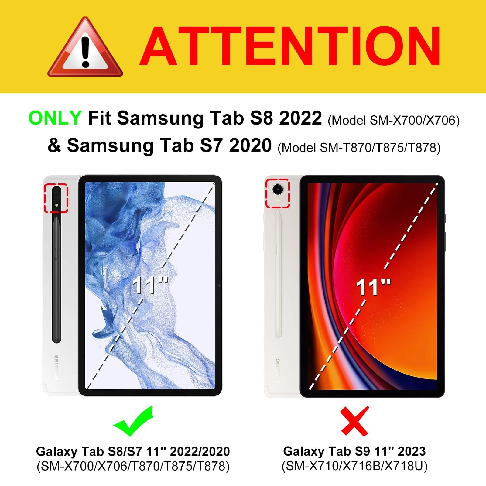 DL3 Mobilak Hybrid Slim Case for Samsung Galaxy Tab S8/Tab S7 11 Inch (Model SM-X700/X706/T870/T875/T878) with S Pen Holder, Cover with Clear Transparent Back Shell, Auto Wake/Sleep - Mint Green