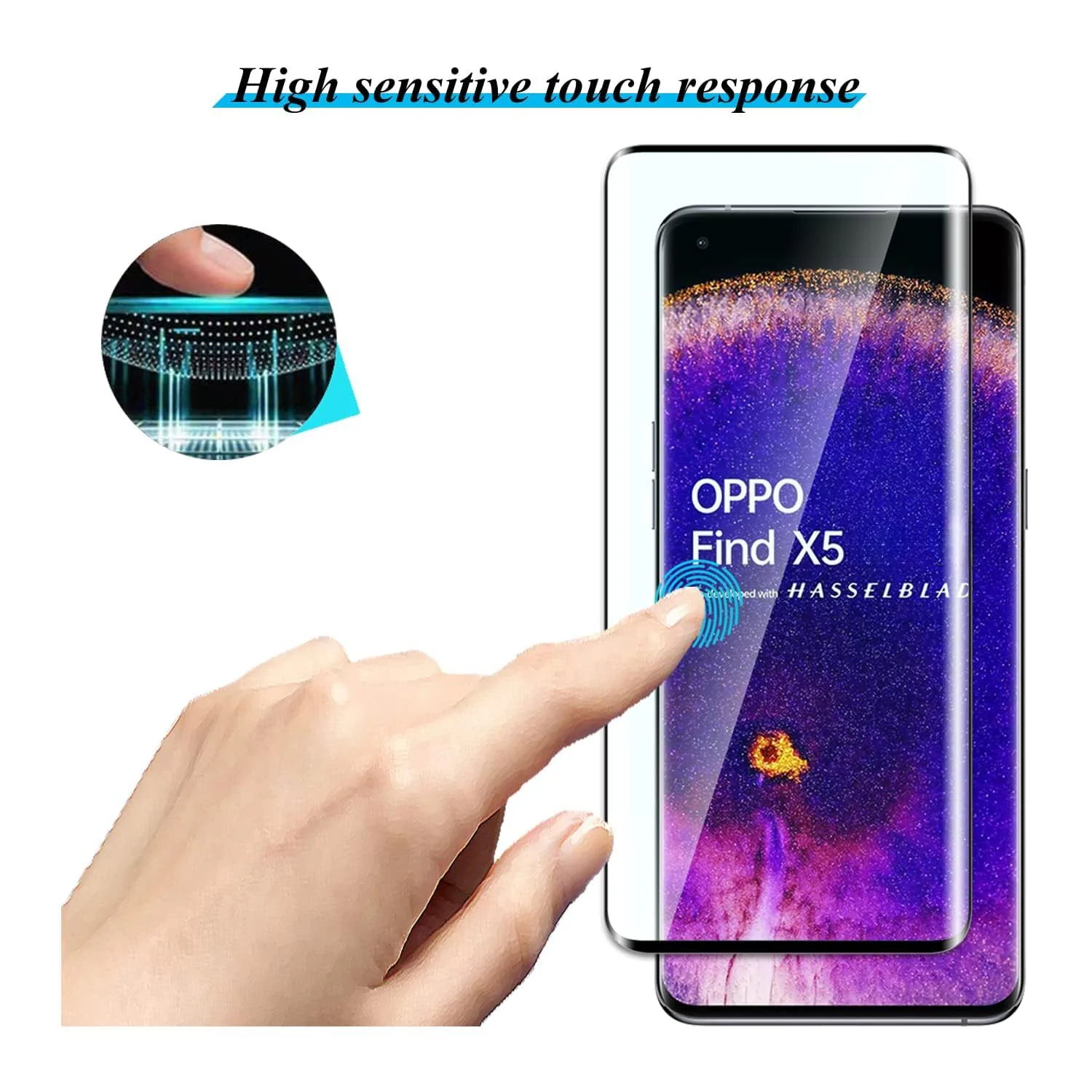 DL3 Mobilak Screen Protector for OPPO Find X5 5G, Tempered Glass Screen Saver Premium HD Protective, Scratch Resistant, NO-Bubble, 9H Hardness, Full Coverage Film For OPPO Find X5 5G - Clear