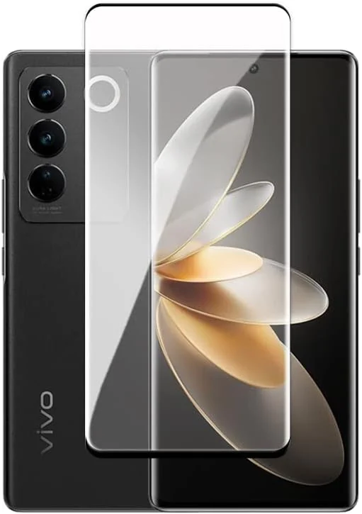 DL3 Mobilak Full Curved 5D Glass Screen Protector Full Glue For vivo V27 / V27 pro - Black