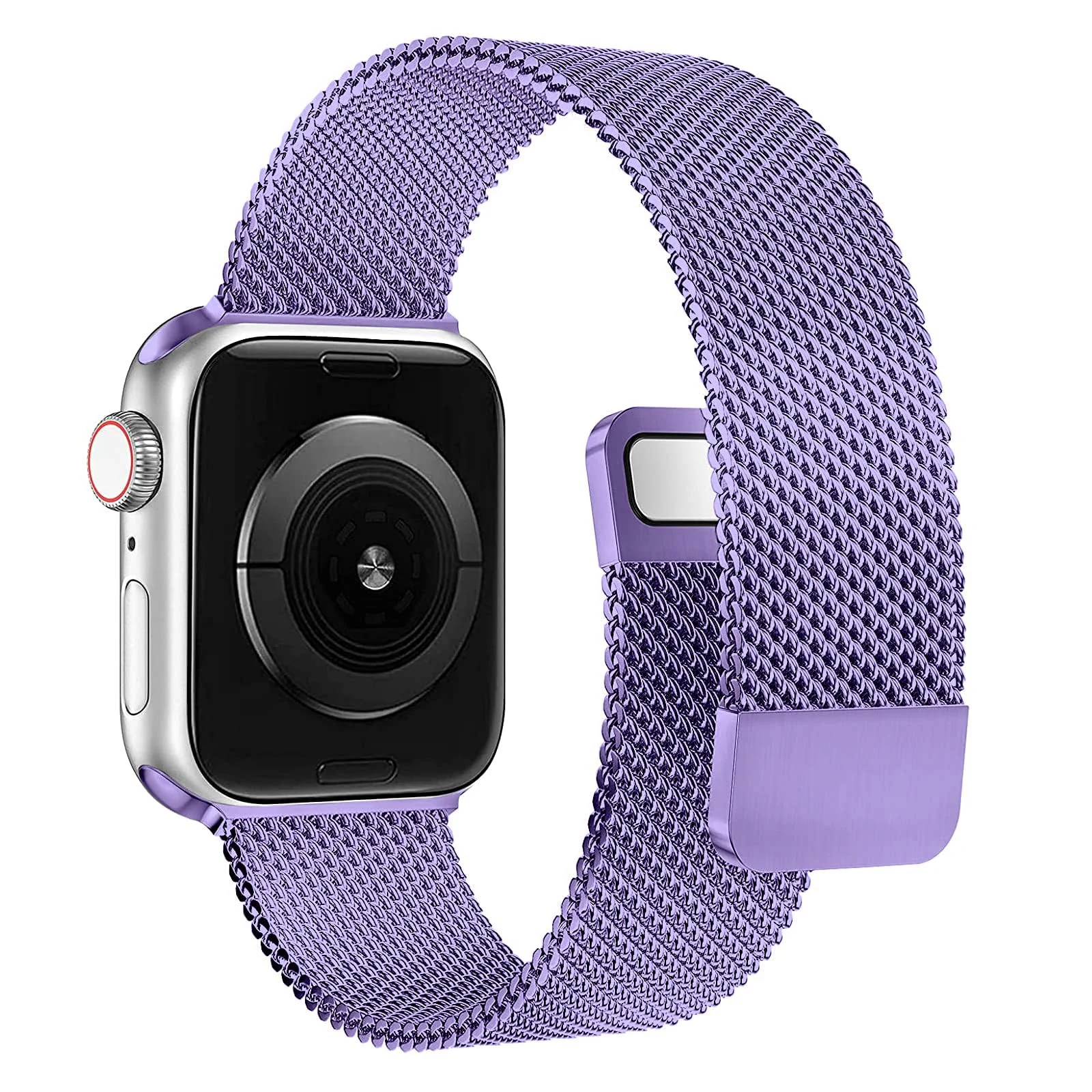 DL3 MOBILAK Milanese Loop Compatible With Apple Watch Ultra 3 2 1 49mm 46mm 45mm 44mm 42mm, Stainless Steel Mesh Band Magnetic Clasp, Adjustable Metal Strap for iWatch Series 11/10/9/8/7/6/5/4/SE - Lavender