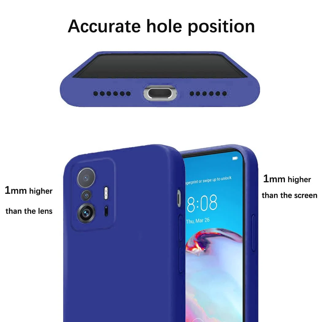 DL3 Mobilak Soft Silicone Protective Case for Xiaomi 11T / Xiaomi 11 T Pro with Microfiber Lining and Shockproof Design - Pepsi