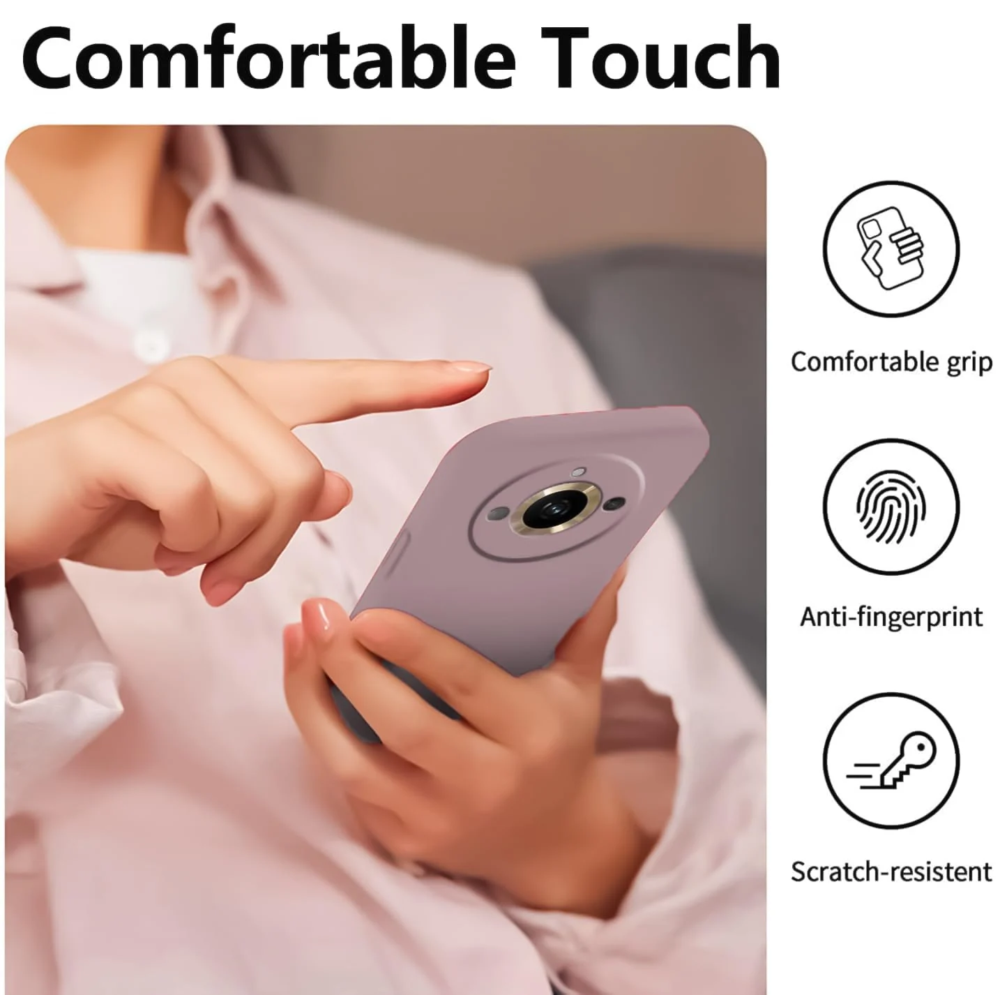 DL3 Mobilak Liquid Silicone Protective Case with Soft Microfiber Lining with Full Camera Protection for realme 11 Pro & realme 11 Pro+ Plus 5G - Cashmere