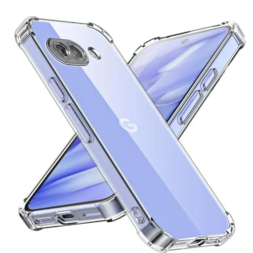 DL3 Mobilak Case Compatible with Google Pixel 9A, Cover SiliconeTransparent TPU Gorilla Anti-shock Protector Camera Shockproof Corners - Clear