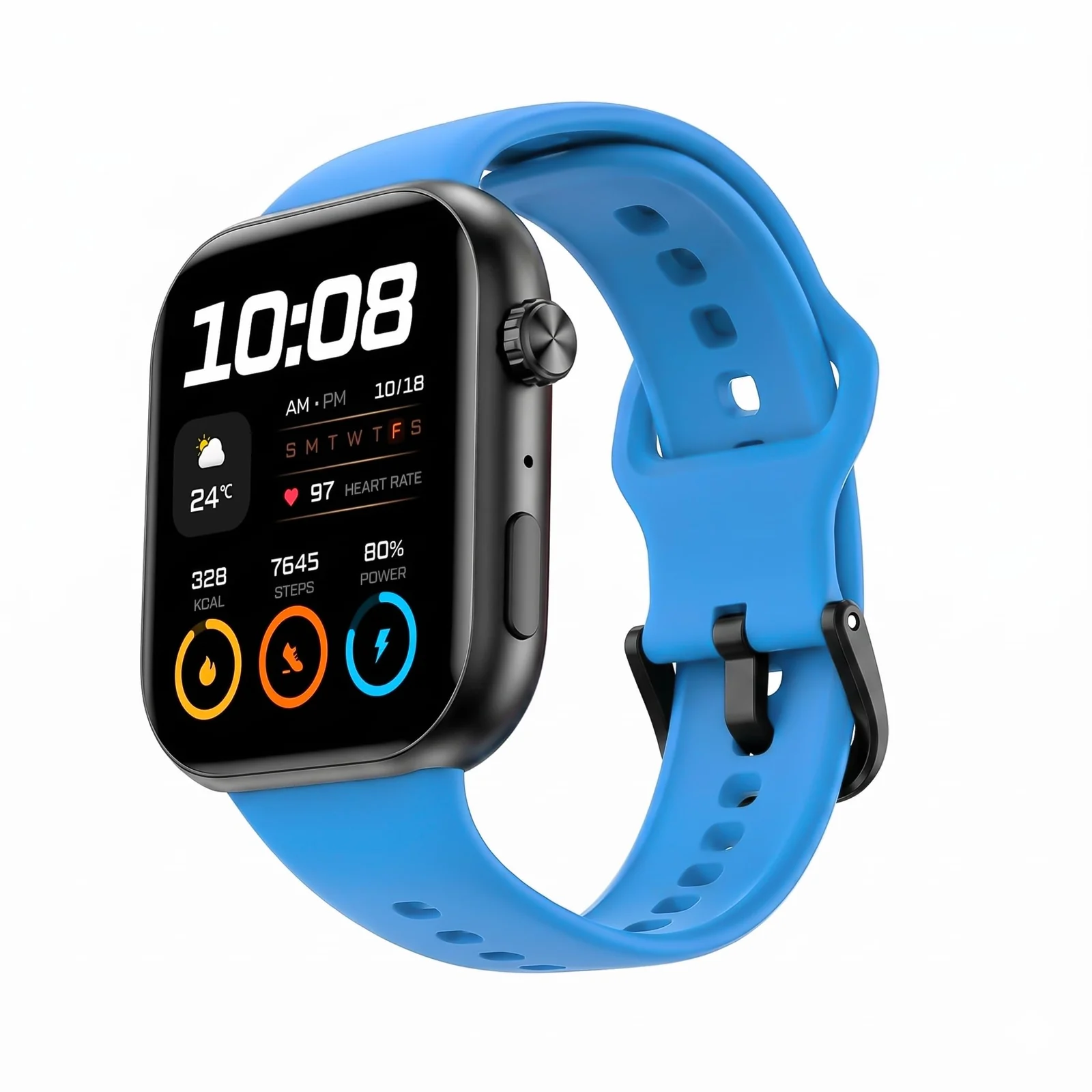 DL3 Mobilak Silicone Bracelet for HONOR Choice Watch 2i Strap, Soft Silicone Sport Replacement Strap for Women/Men, Adjustable Waterproof Sports Band for HONOR Choice Watch 2i - Sky Blue