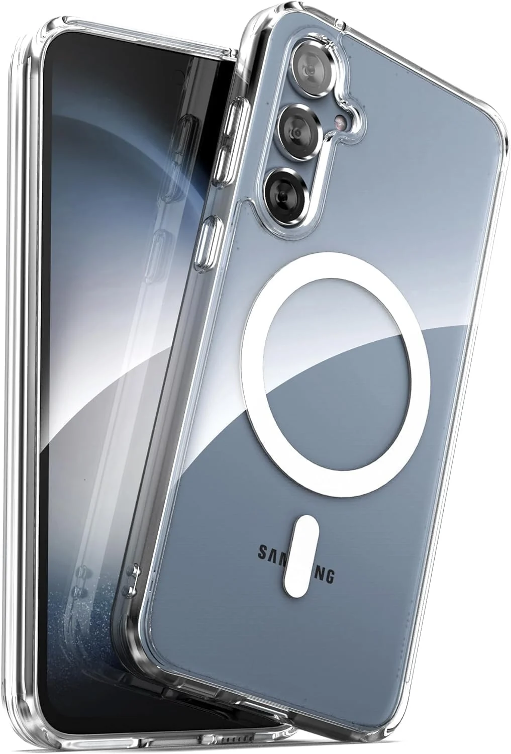 DL3 Mobilak for Samsung Galaxy S23 FE Case [Compatible with MagSafe] Slim Magnetic Bumper Case - Clear